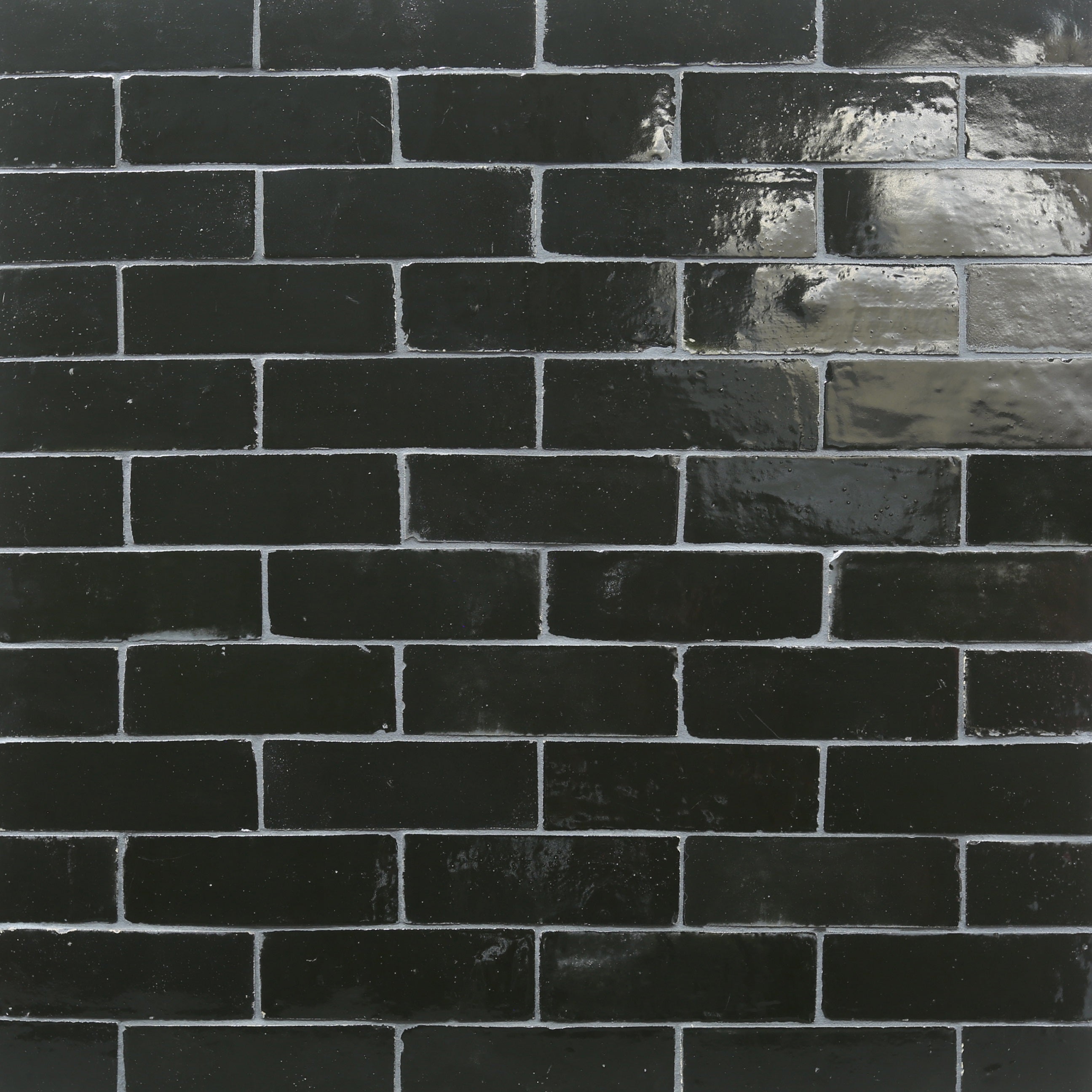 ZEL: Bejmat Noir Glazed Zellige Field Tile (2"x6"x1/2" | gloss)