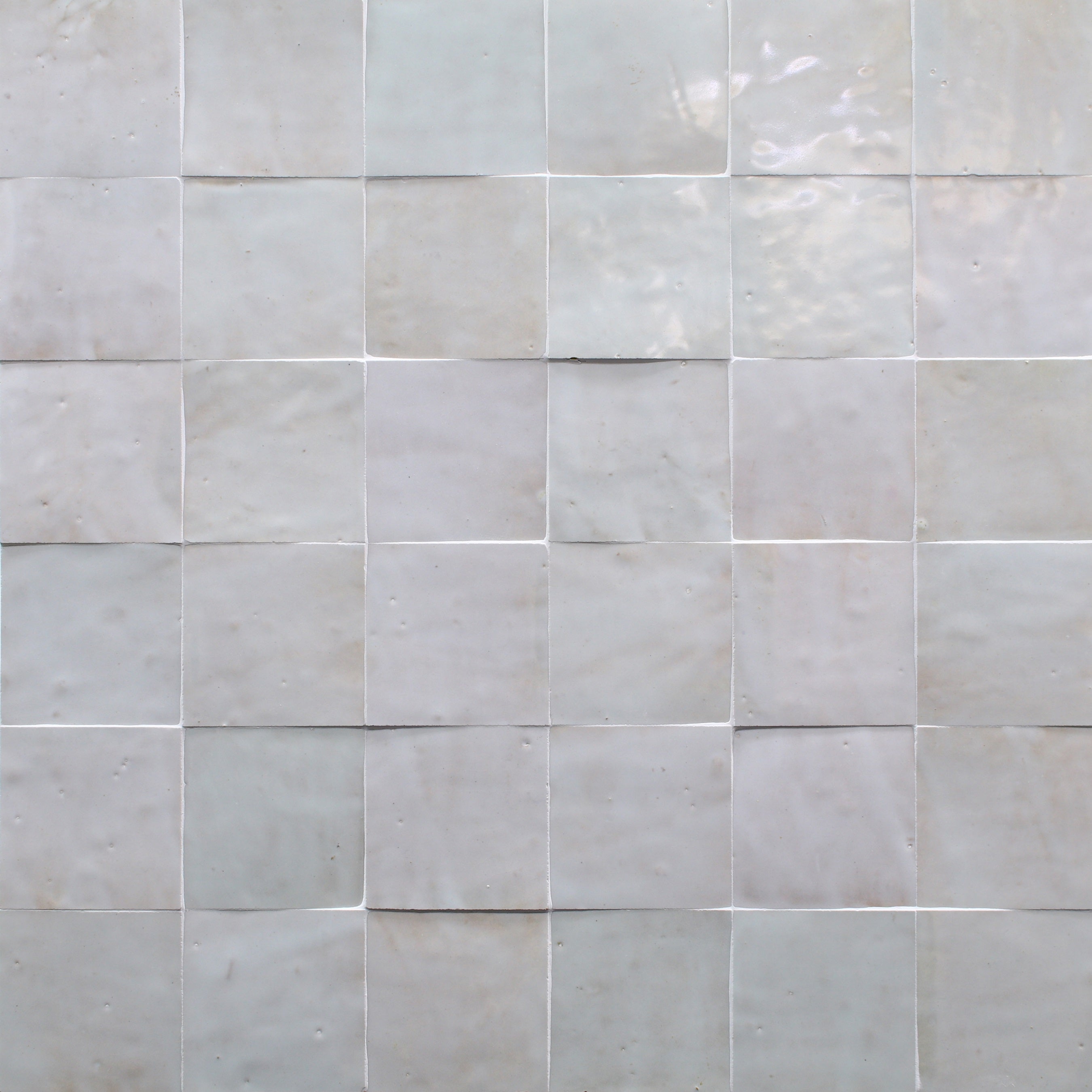 ZEL: Classic Fez White Glazed Zellige Field Tile (4"x4"x1/2" | gloss)