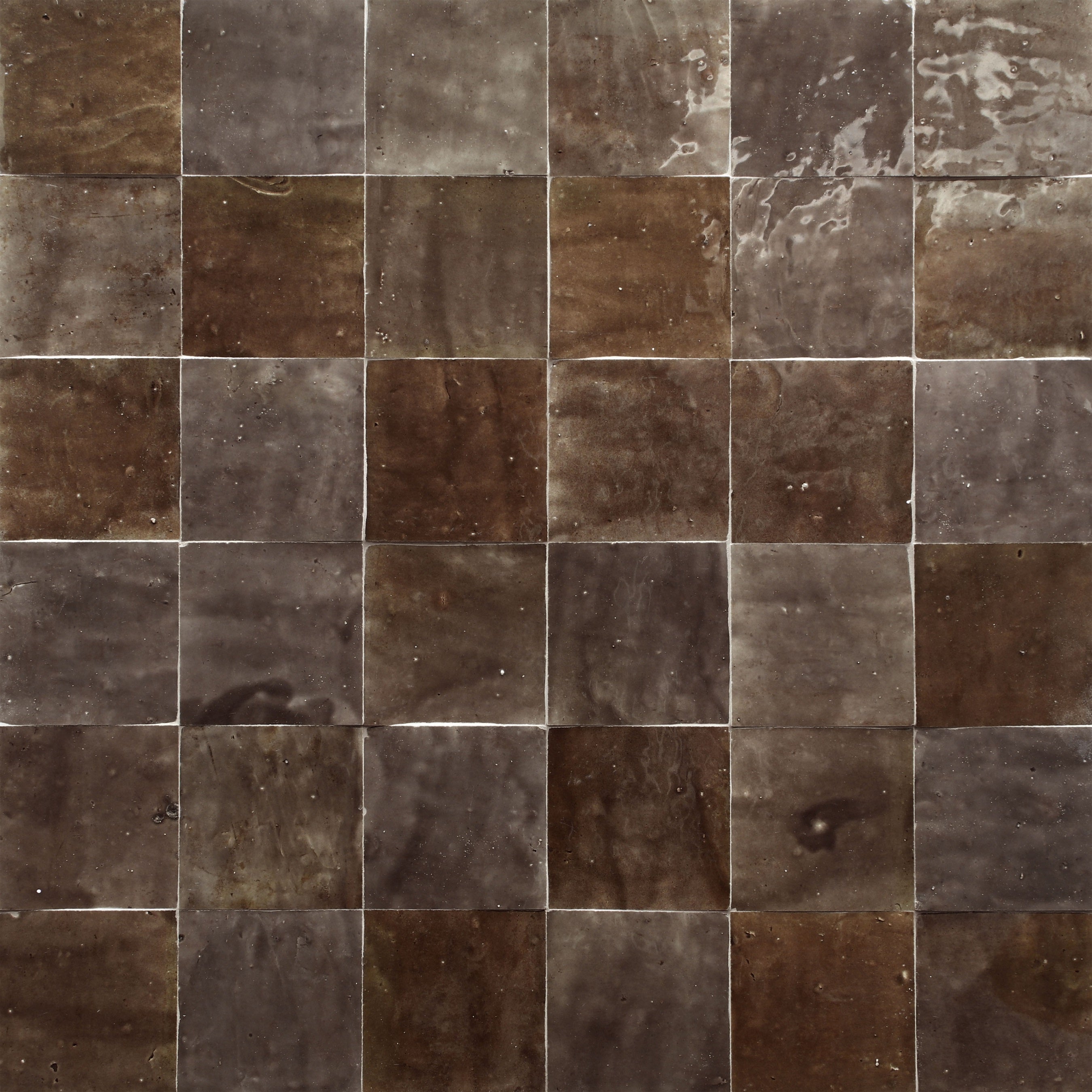 ZEL: Classic Saddle Glazed Zellige Field Tile (4"x4"x1/2" | gloss)