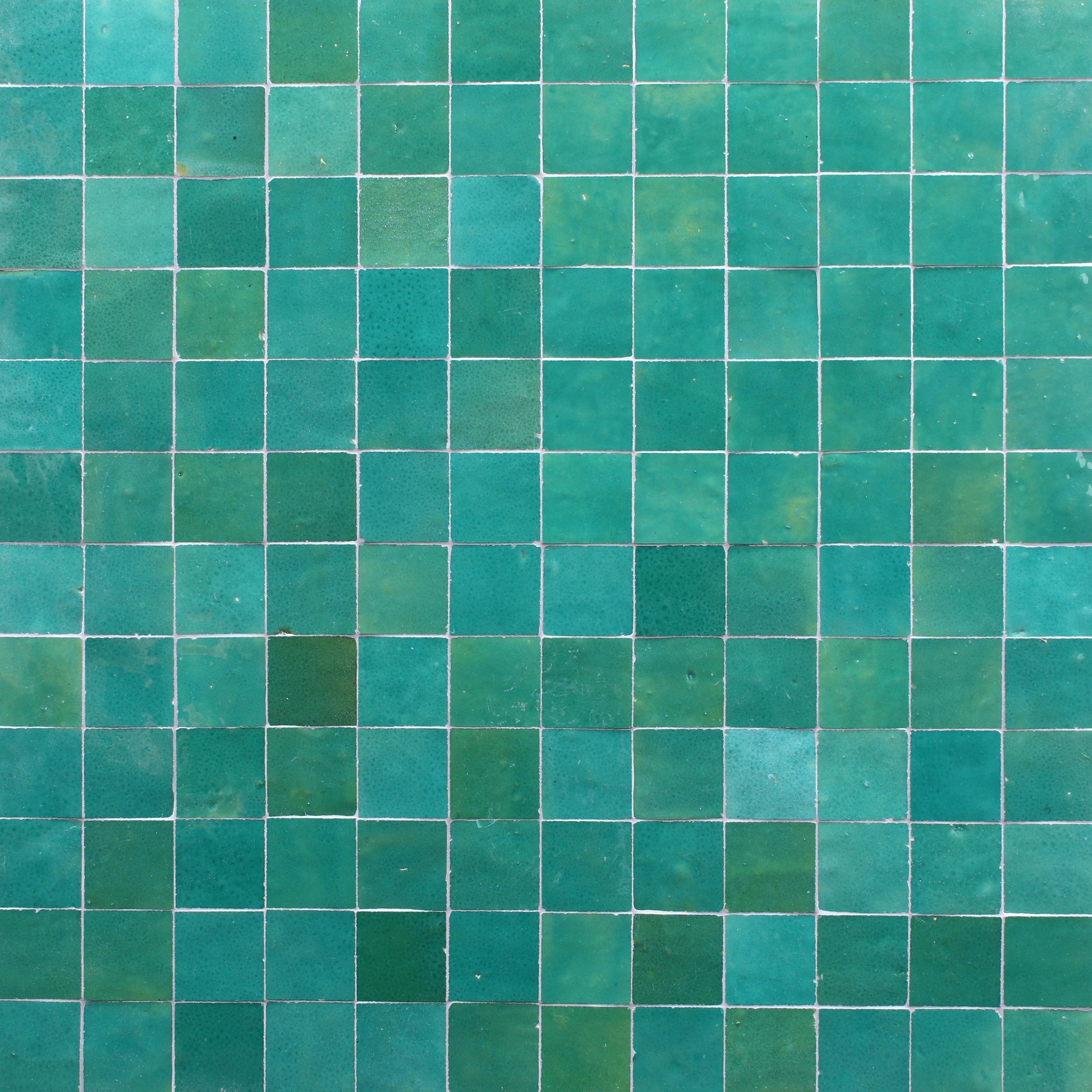 ZEL: Classic Vert Francaise Glazed Zellige Mosaic (11 3/4"x11 3/4"x3/8" | gloss)