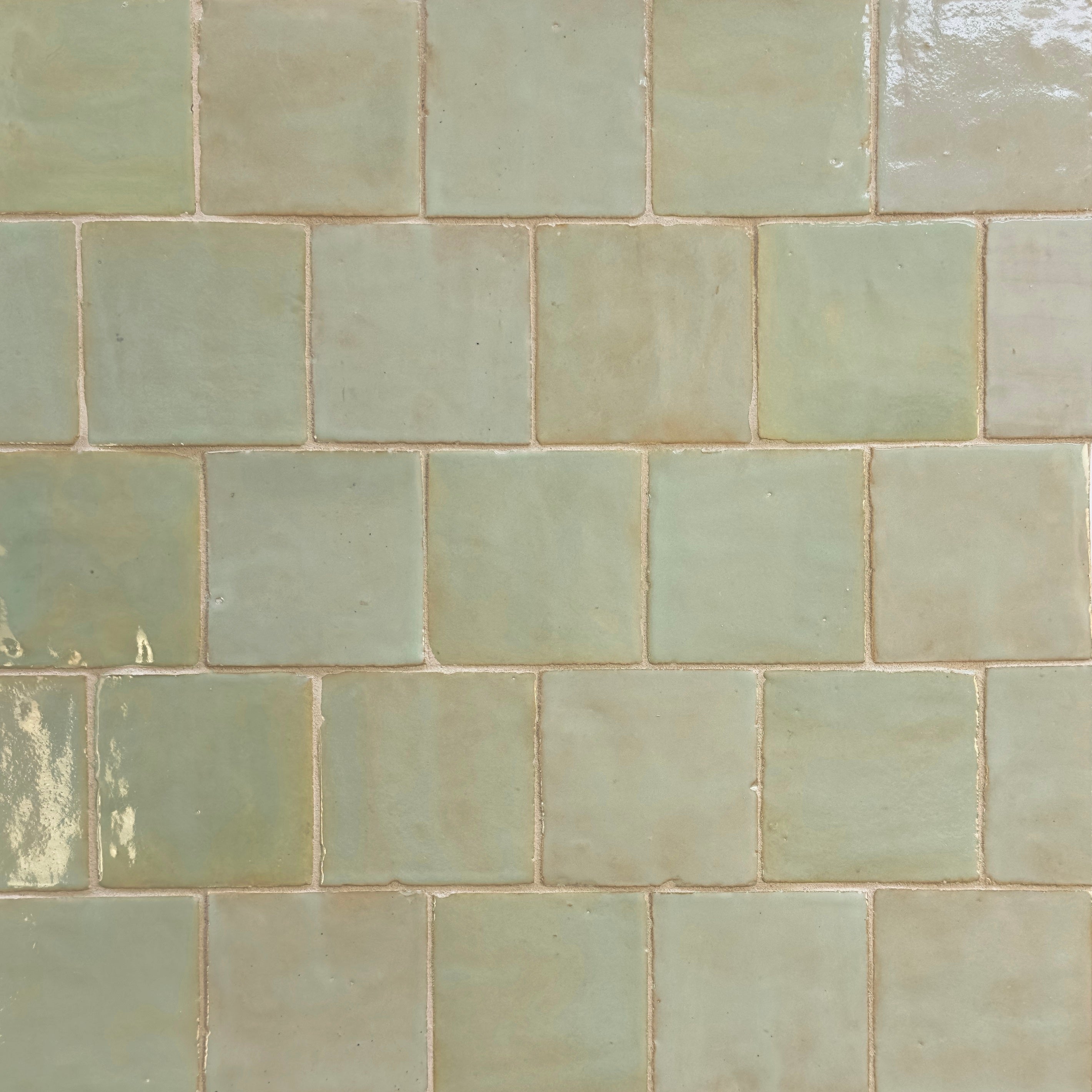 01/02 フェイエノールト　エールディヴィジ　　　ホーム　サイズXL Zel Nouveau Horizon Glazed Zellige Field Tile | 4X4X1/2 | Gloss