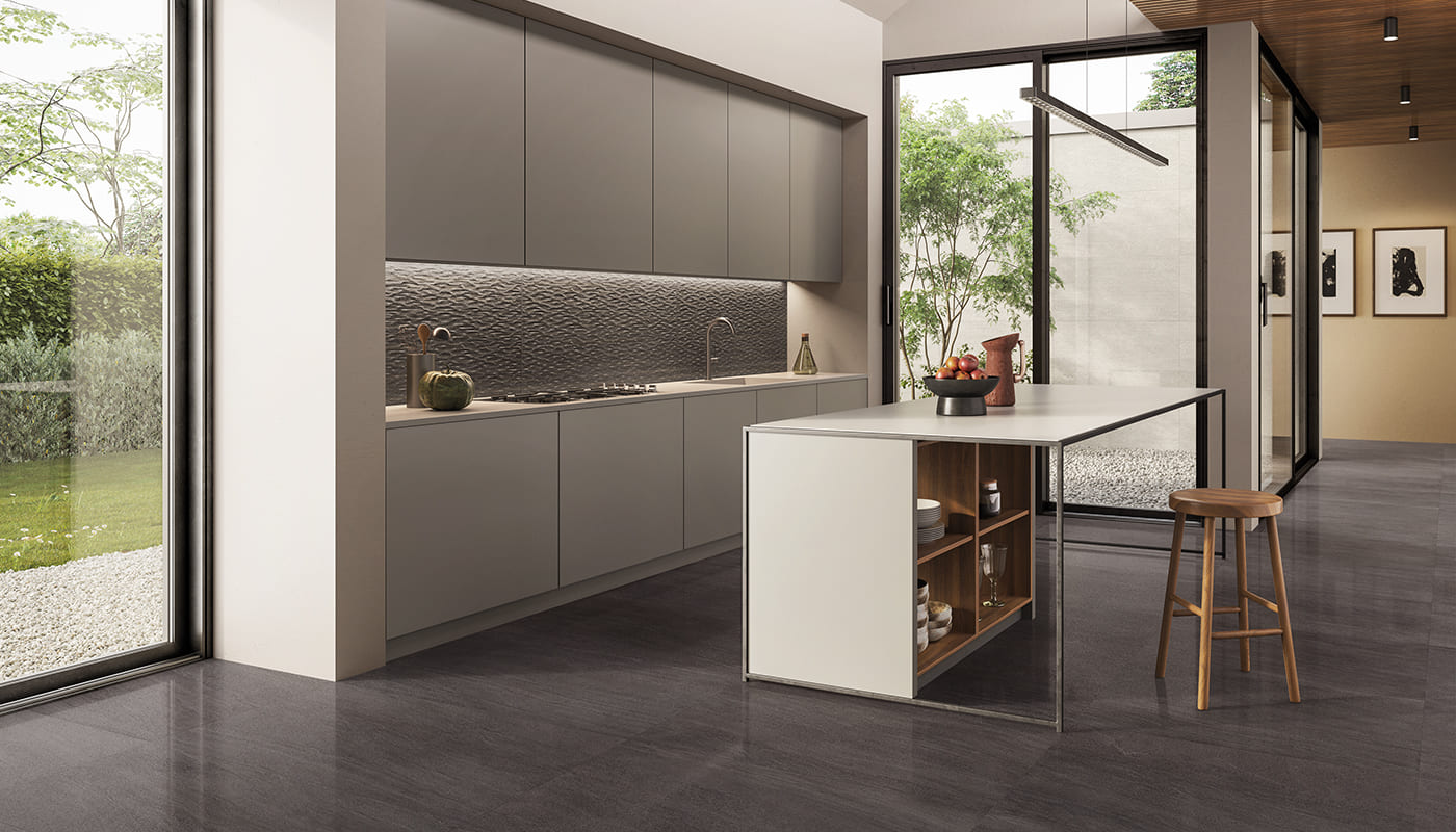 Elegance Pro GREY porcelain mosaic tile by Emil, naturale finish, 12"x12" size. Premium Italian porcelain for floors and walls.