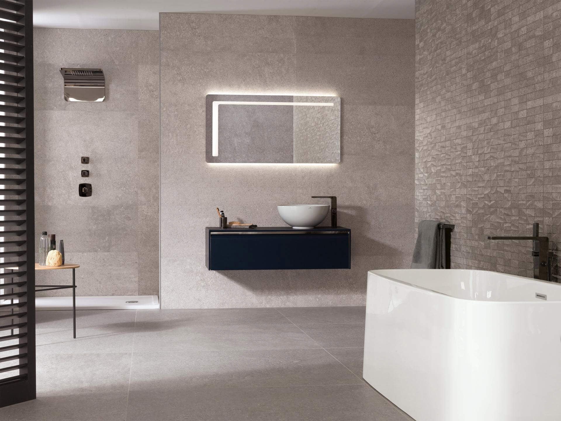 Prada Acero Floor Tile (47x47x8.5-mm | matt)