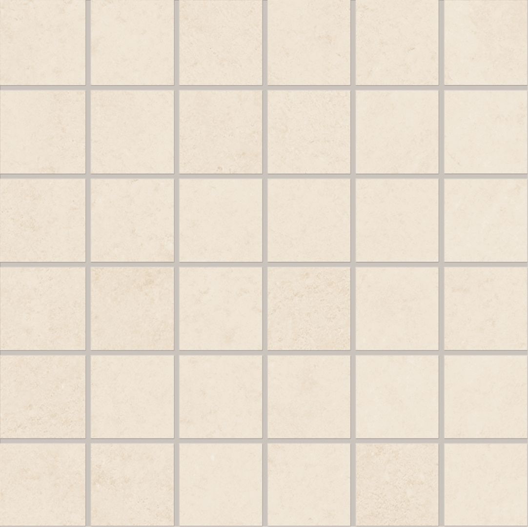 Pigmento CREMA porcelain mosaic tile by Emil, silktech finish, 12"x12" size. Premium Italian porcelain for floors and walls.