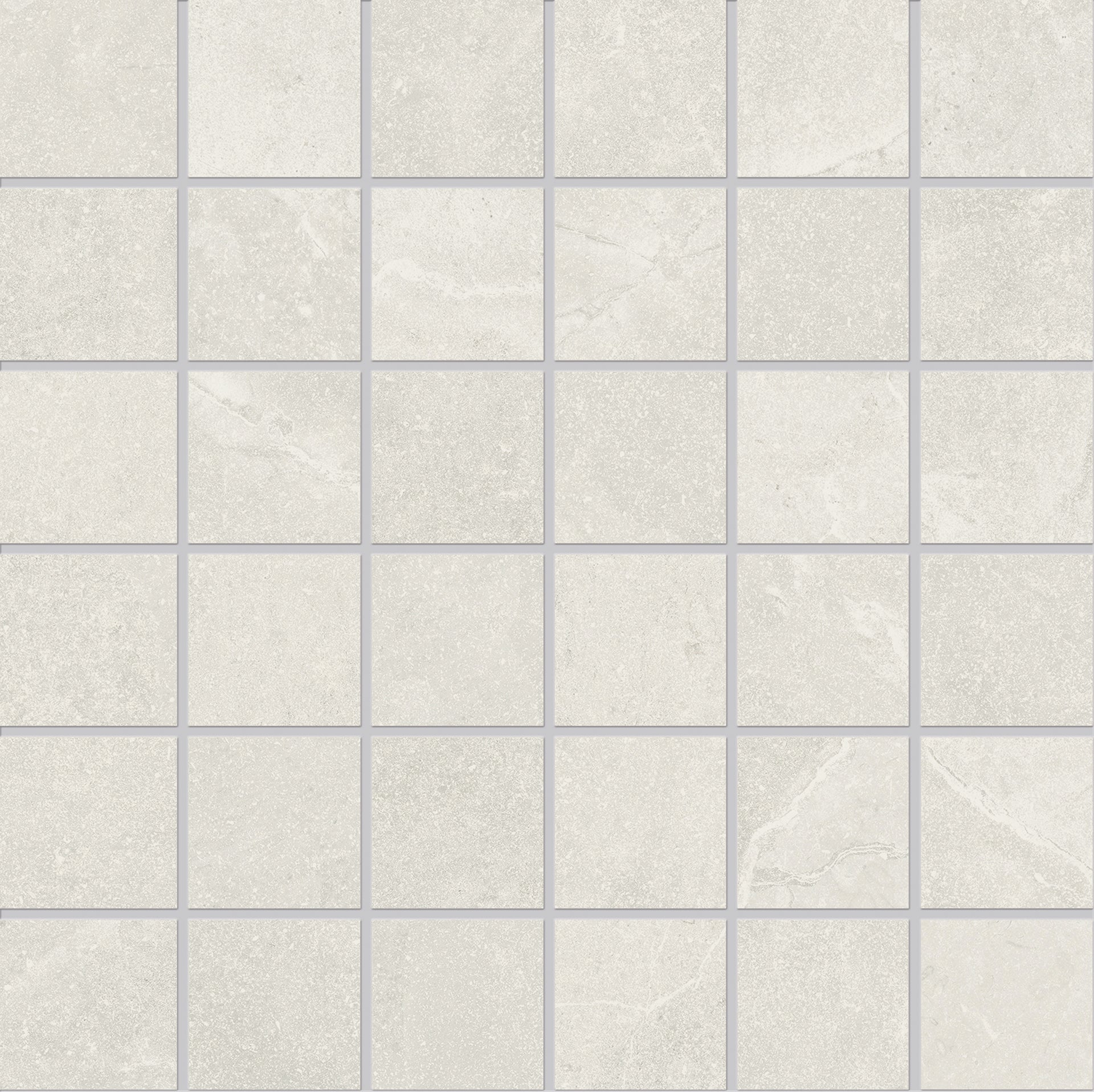 Eureka Bianco porcelain mosaic tile by Emil, 11 13/16"x11 13/16"x9.5-mm size. Premium Italian porcelain for floors and walls.