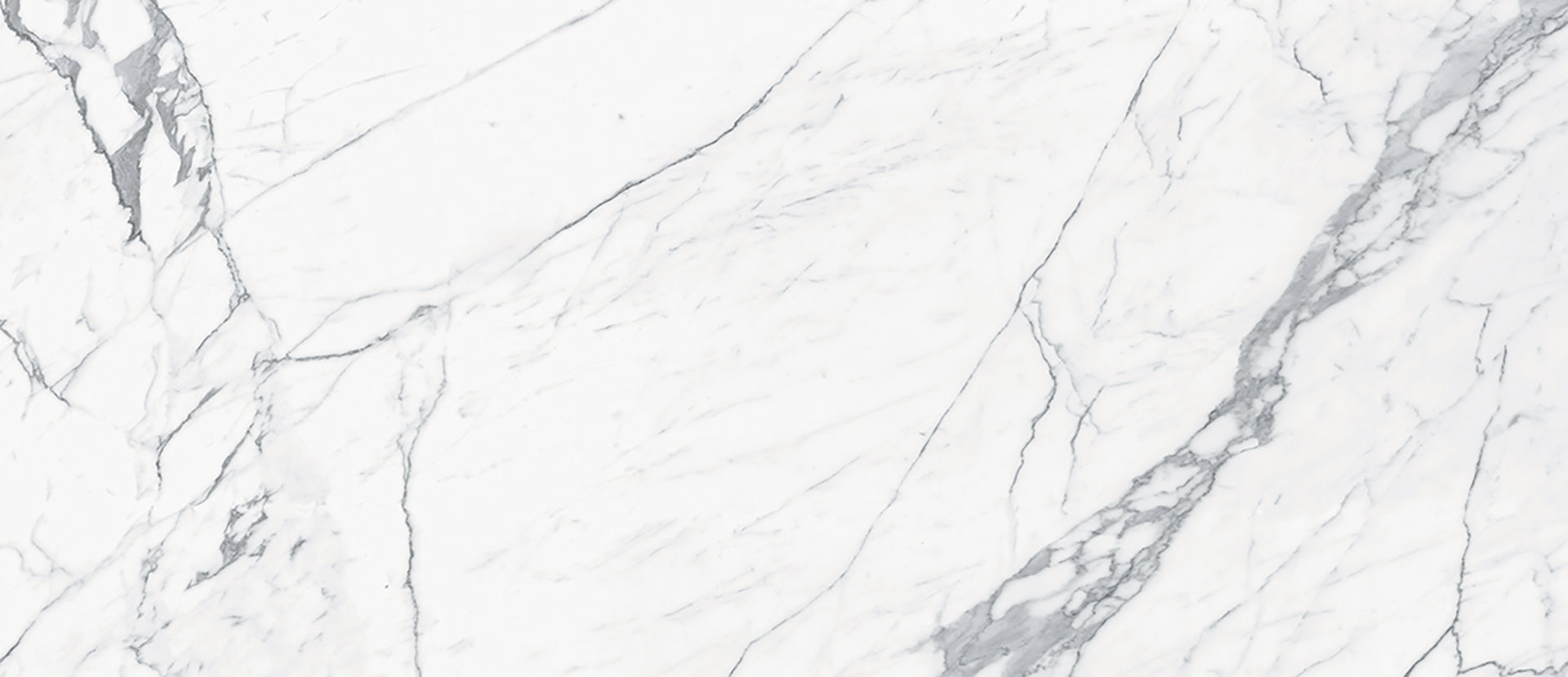 Ergon Slabs USA Statuario Select porcelain field tile by Emil, full lappato finish, 47 1/4"x109 7/16"x6.5-mm size. Premium Italian porcelain for floors and walls.