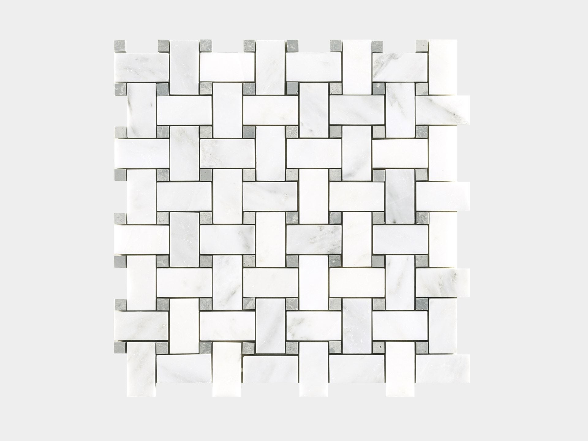 Victorian Marmara Gris Trenzado Mosaic (12x12x10-mm | gloss)