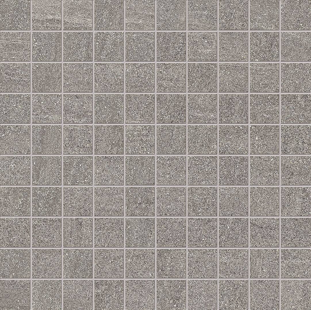 Elegance Pro DARK GREY porcelain mosaic tile by Emil, naturale finish, 12"x12" size. Premium Italian porcelain for floors and walls.