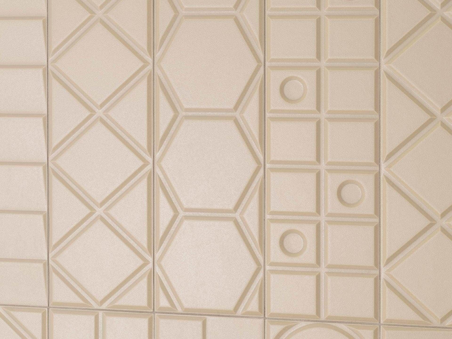 Geo Beige Deco Wall Tile (5x17x9.5-mm | gloss)