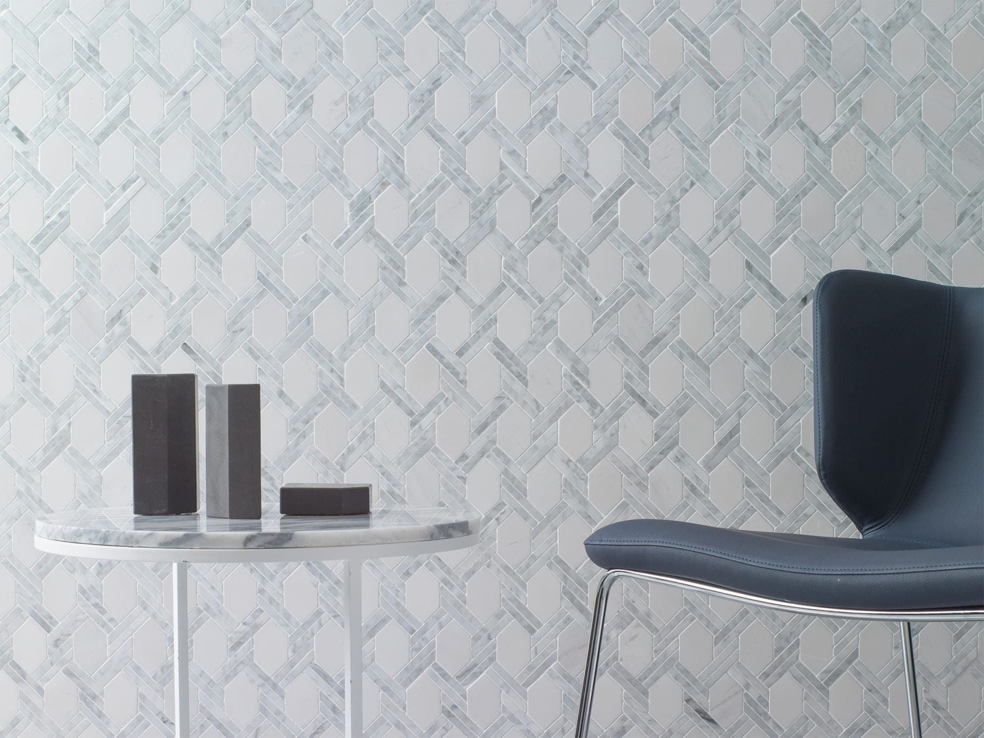 Essential Carrara Net Mosaic (12x13x8-mm | polished)