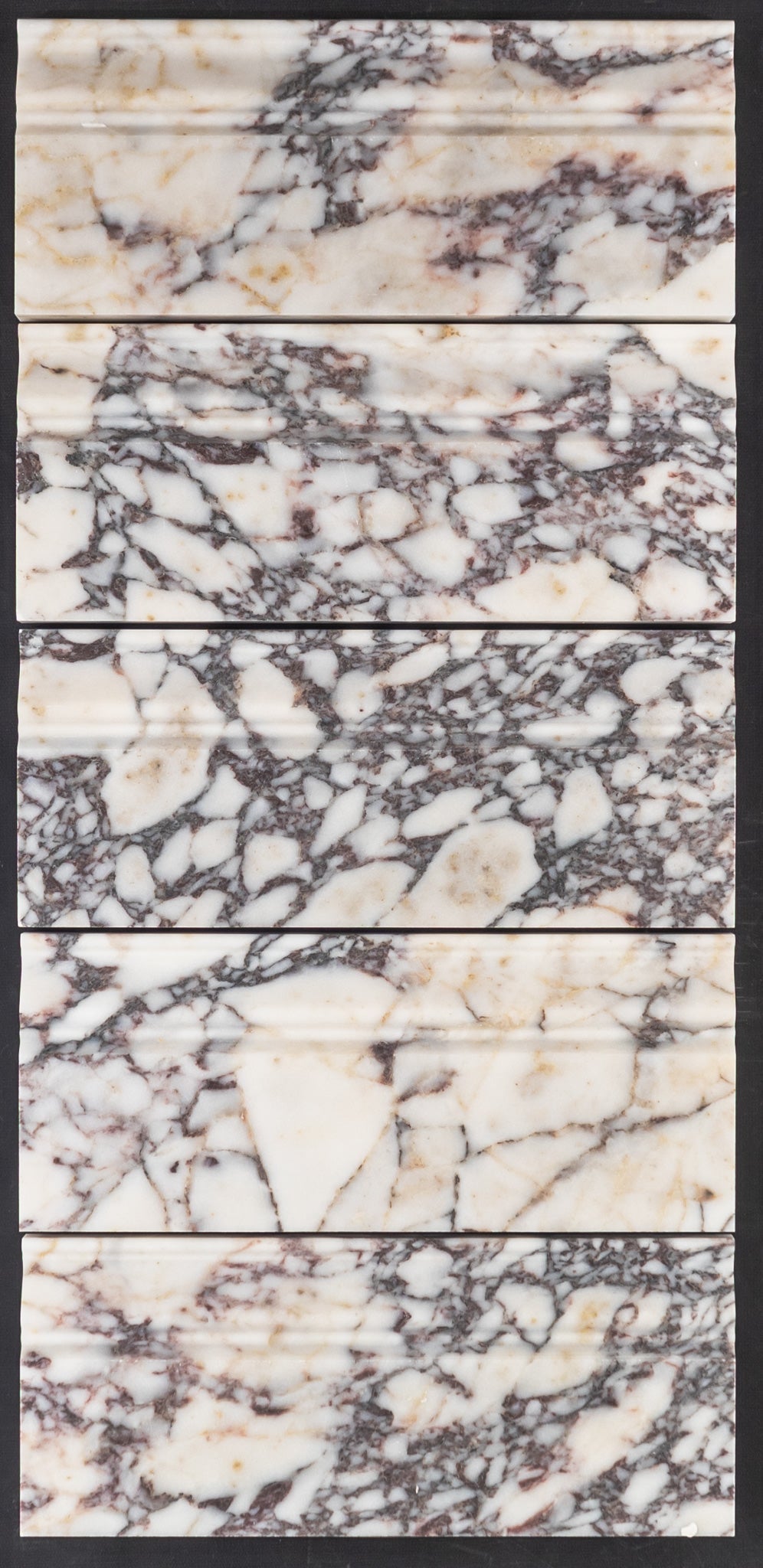 BIANCO VIOLETTA: Baseboard Marble Tile Accessory (5"x12"x3/4" | honed)