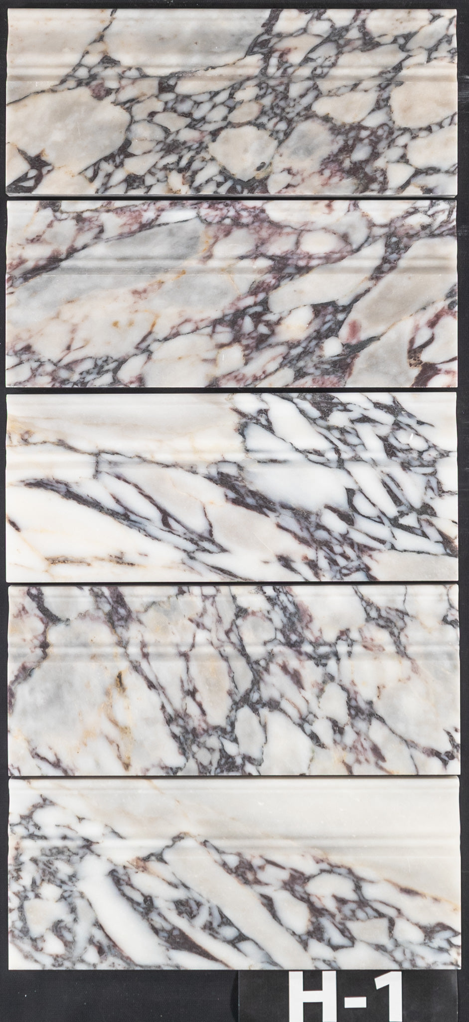 BIANCO VIOLETTA: Baseboard Marble Tile Accessory (5"x12"x3/4" | honed)