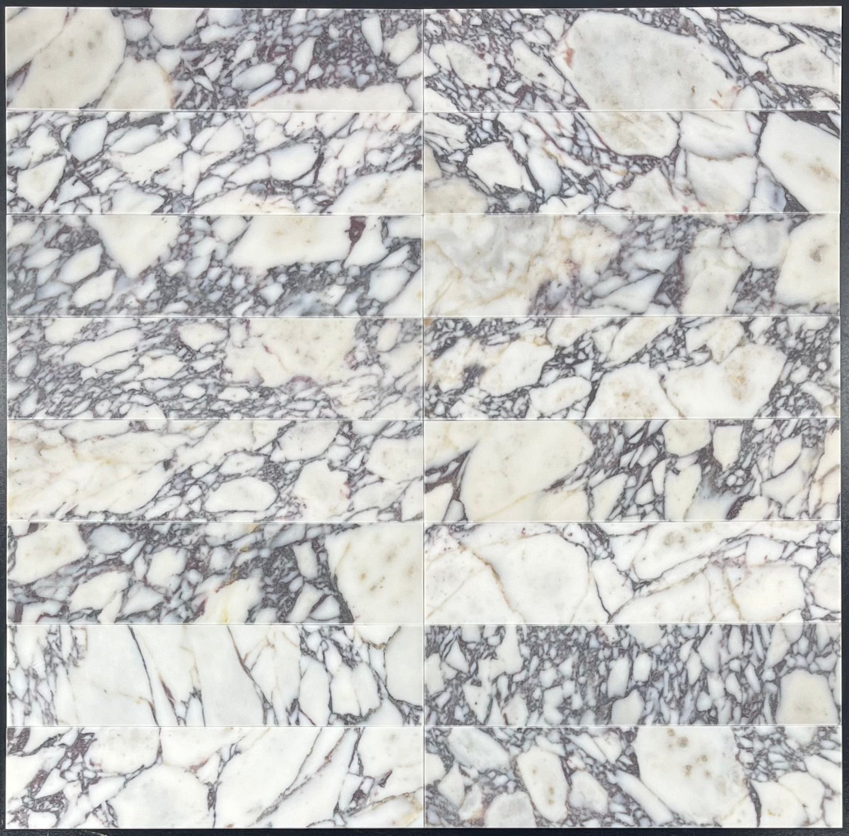 BIANCO VIOLETTA:  Marble Field Tile (3"x12"x3/8" | honed)