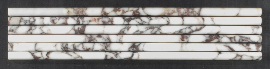 BIANCO VIOLETTA: Micro Pensil Liner Marble Tile Accessory (5/8"x12"x3/8" | honed)