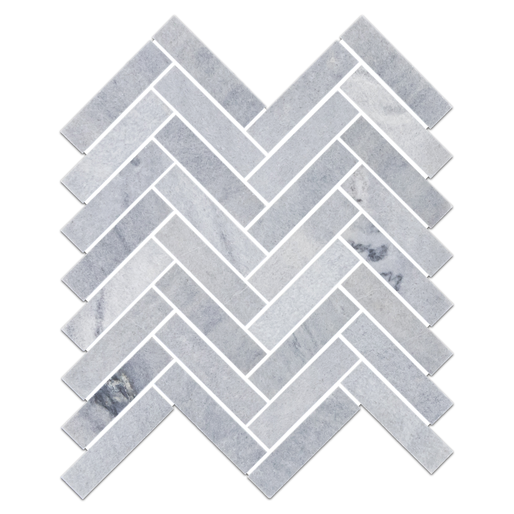 BLUE MIST: 1X4 Herringbone Marble Field Mosaic (11 1/16"x12"x3/8" | honed)