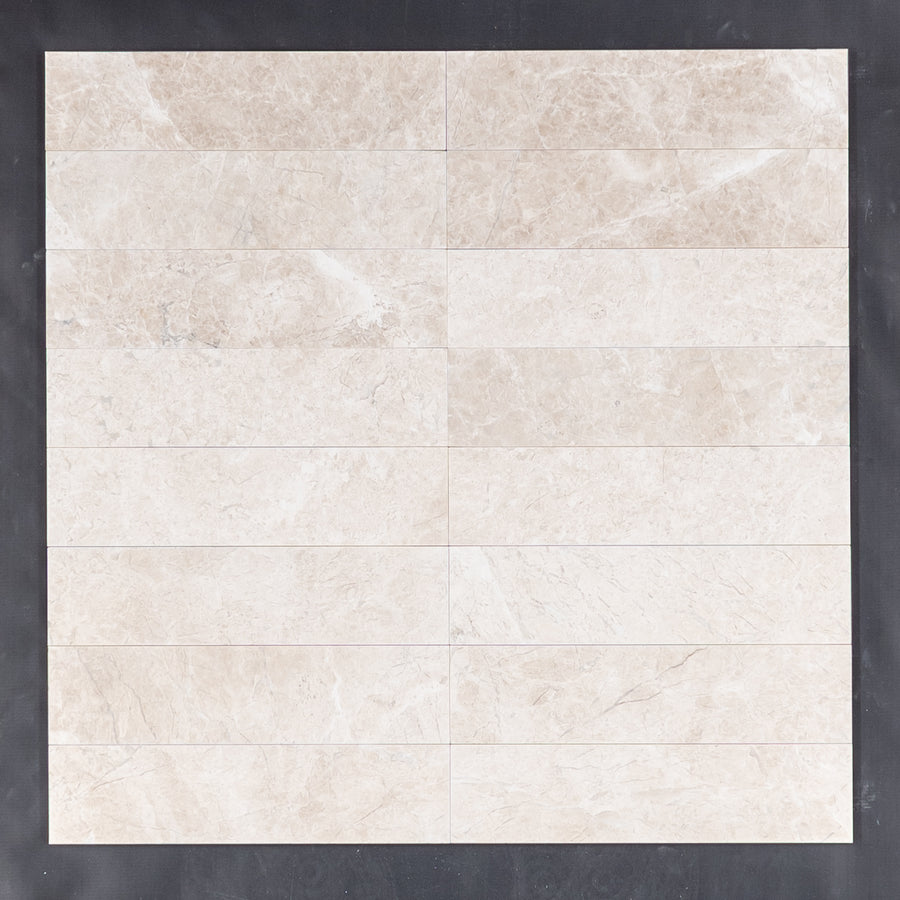 VANILLA ROYALE:  Marble Field Tile (3"x12"x3/8" | honed)