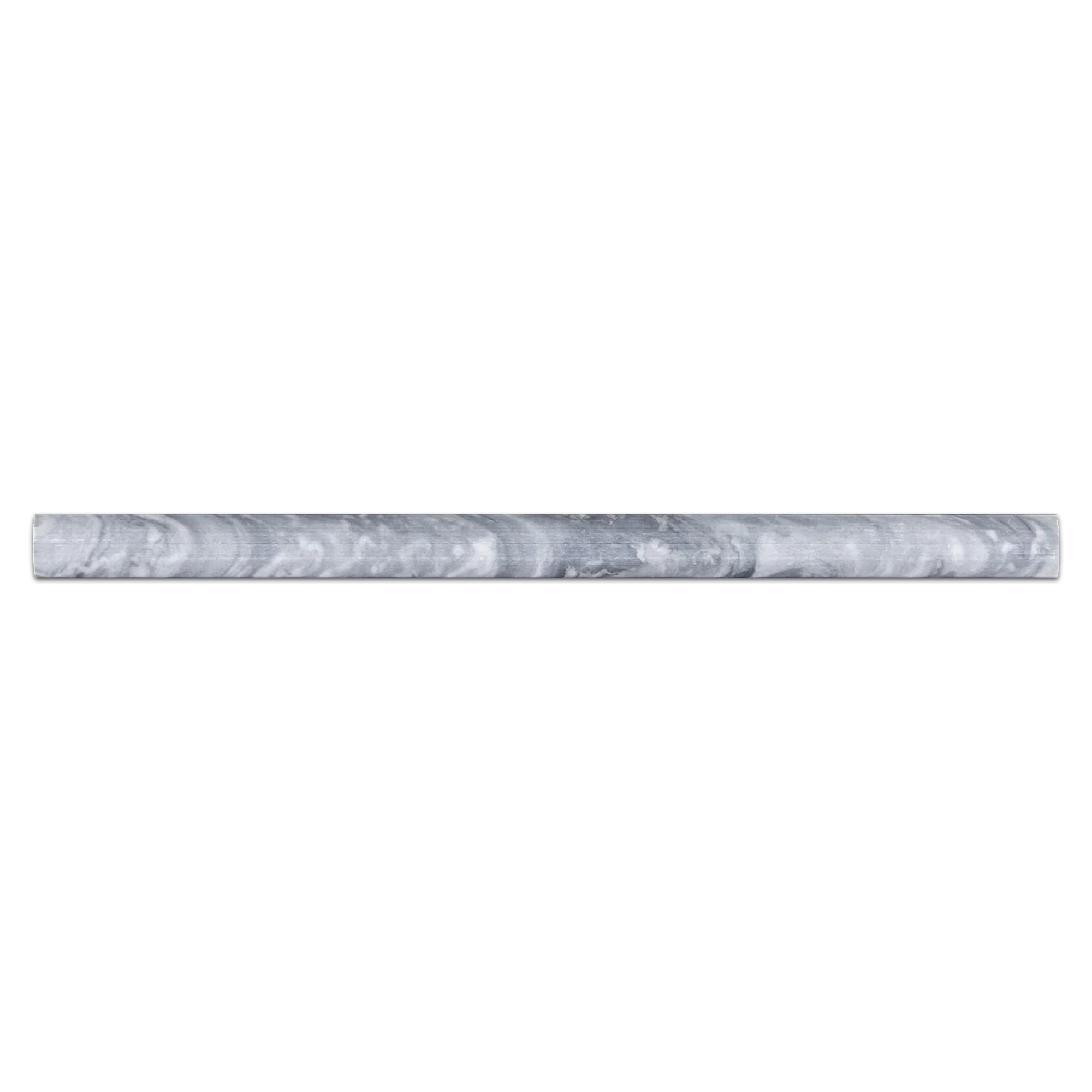 Elon Bardiglio Nuvolato Marble Pencil Molding, 0.75x12x0.75, Polished Finish - Surface Group International.