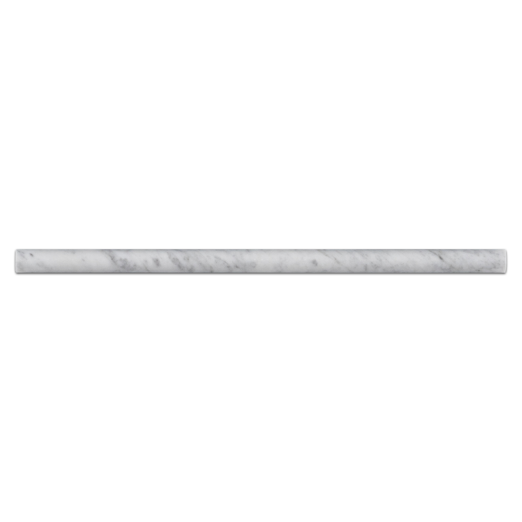 Elon Bianco Carrara Marble Pencil Molding 0.75x12 Honed Tile from Surface Group