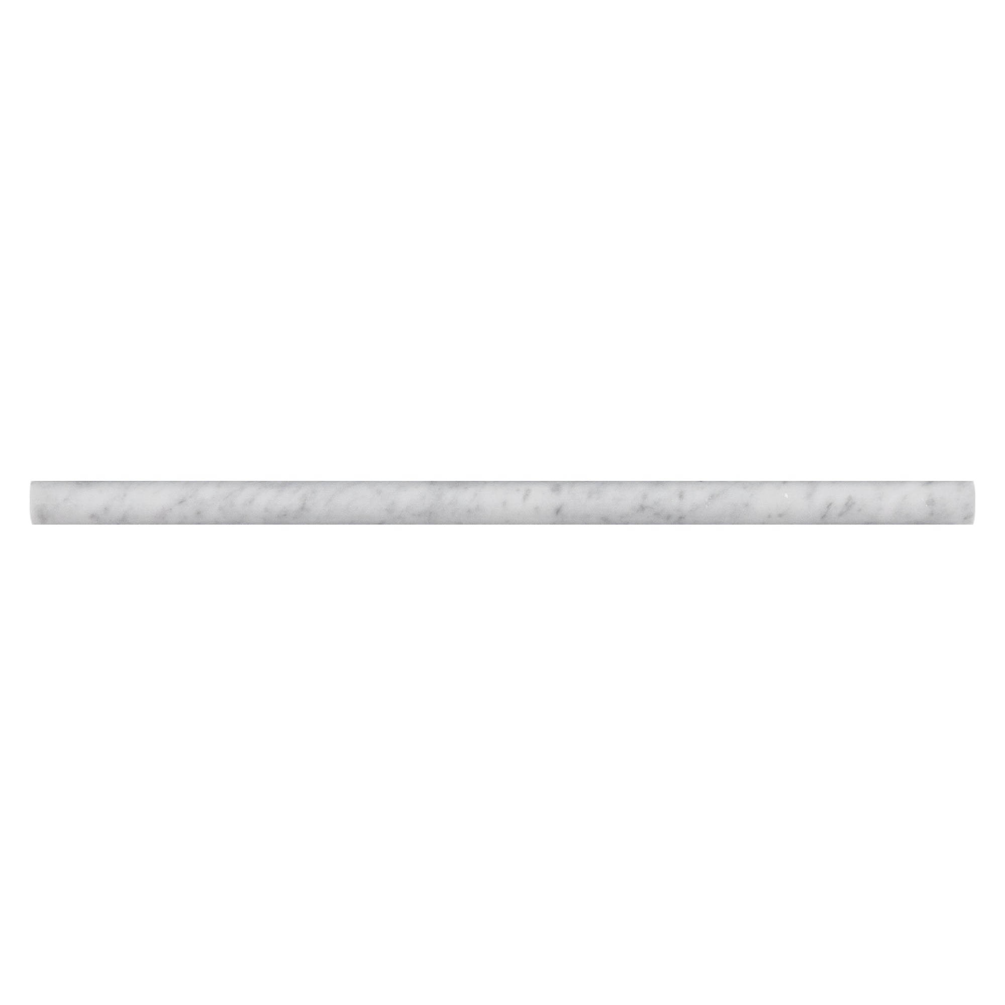 Elon Bianco Carrara Marble Petite Pencil Molding, 0.5x12x0.75, Honed Finish - Surface Group International