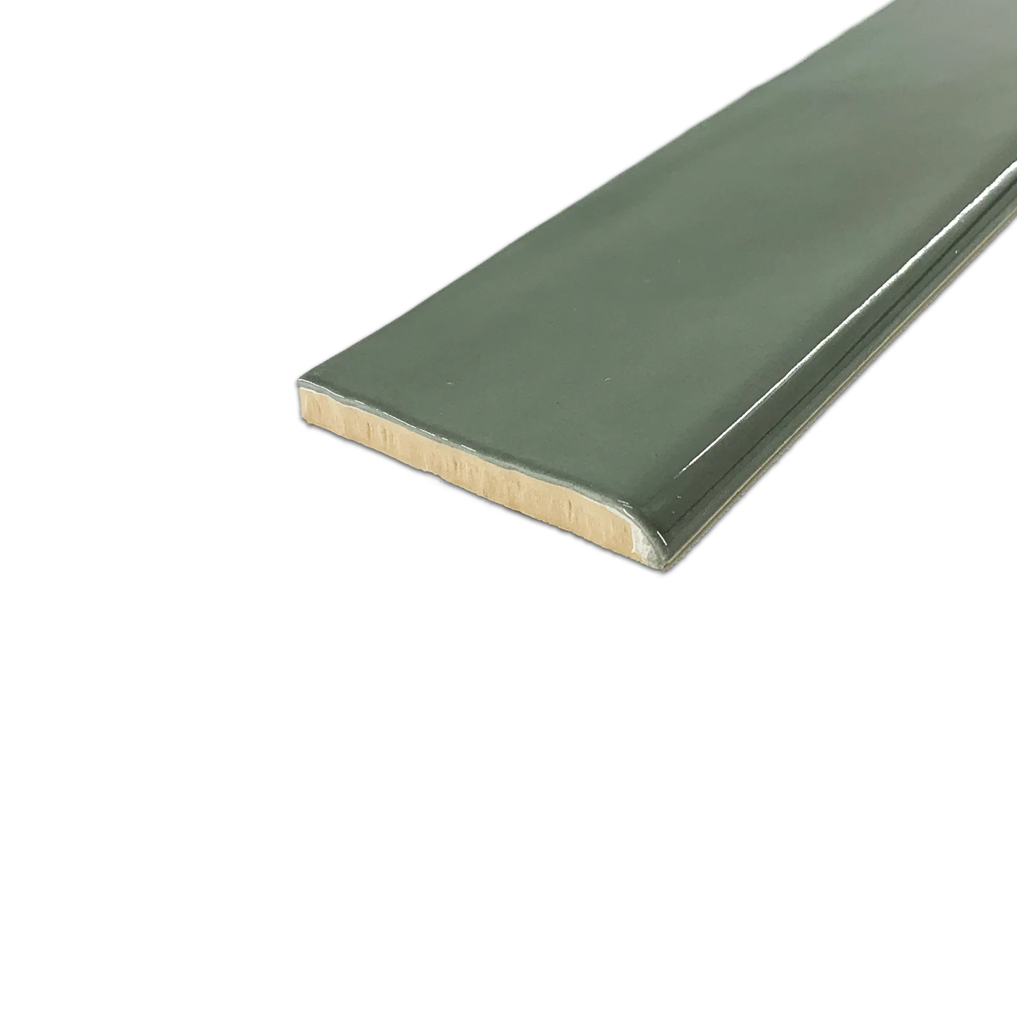 Elon Hampton Taupe Ceramic Bullnose 3x12 Glossy BC602G - Surface Group International Product