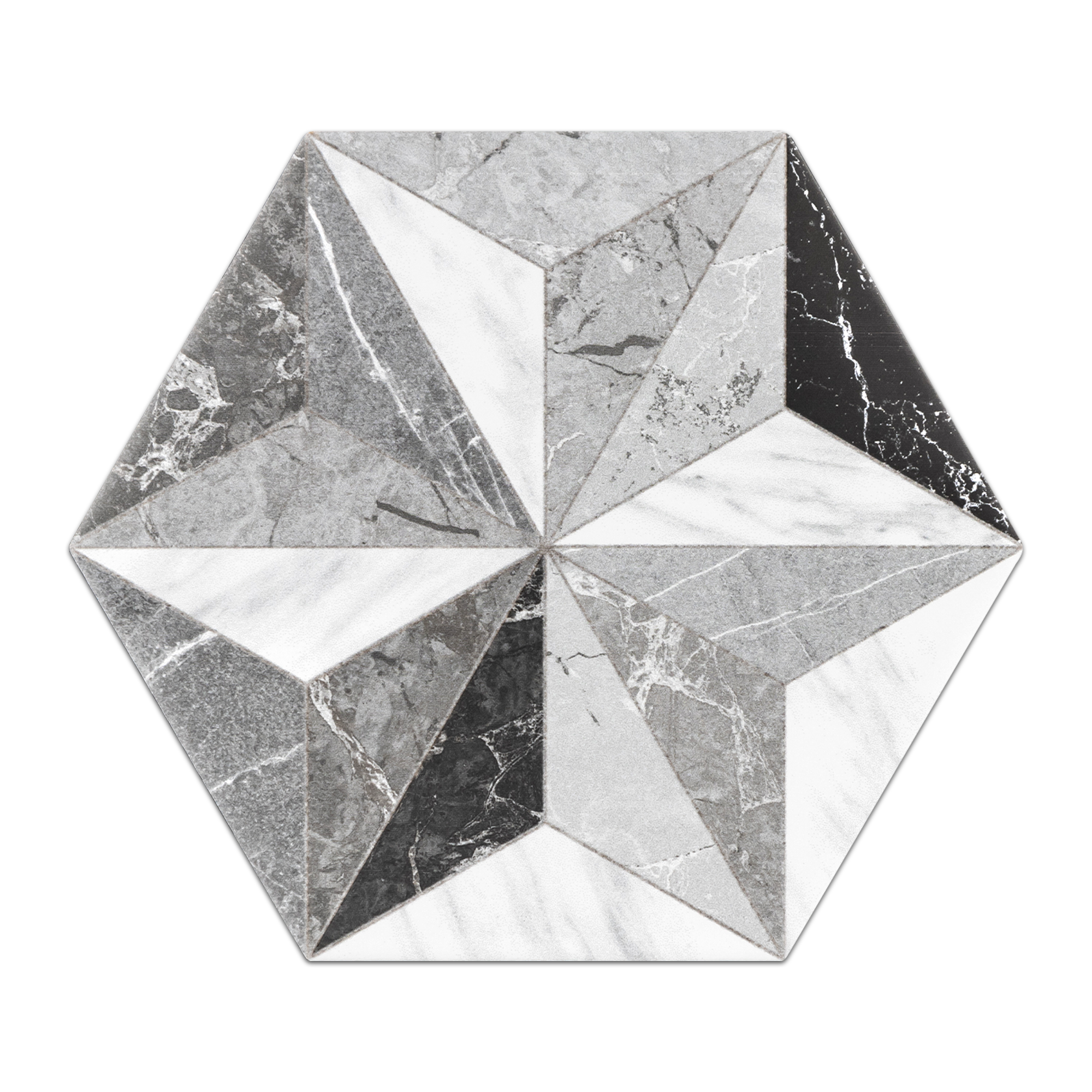 Elon Hexeight Iris Grey Porcelain Hexagon Field Tile 8x9.25x0.375 Matte HP103 Surface Group International Product