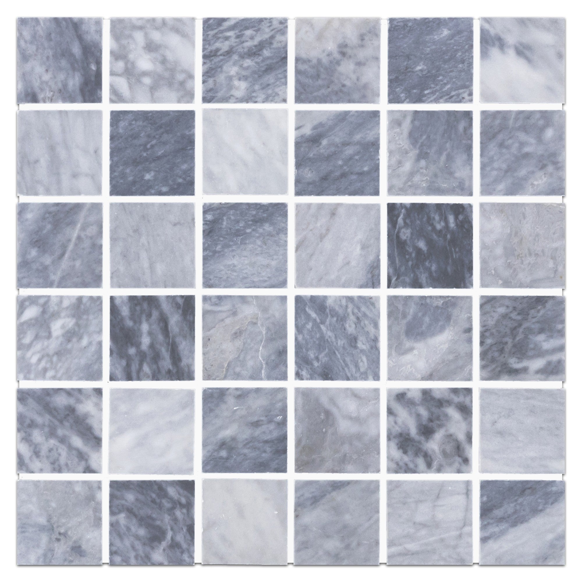 Elon Tile Bardiglio Nuvolato Mosaic tile — available at Surface Group