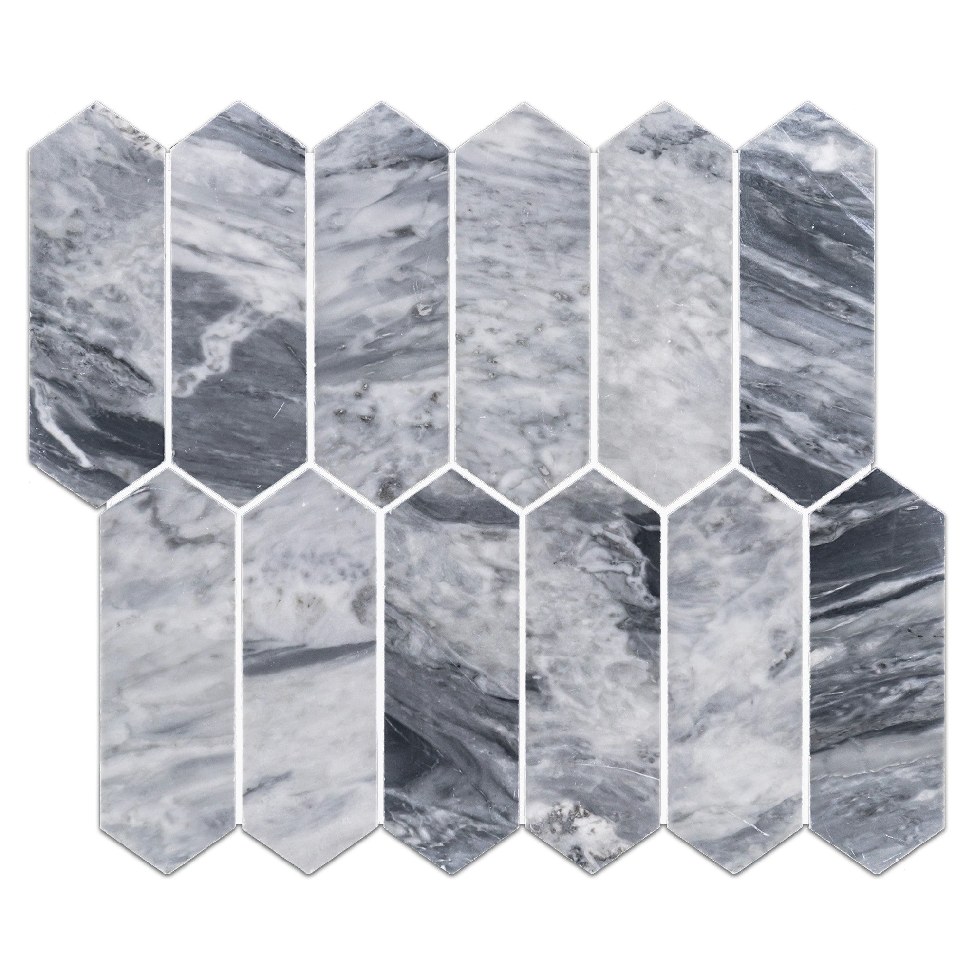 Elon Tile Bardiglio Nuvolato Mosaic tile — available at Surface Group
