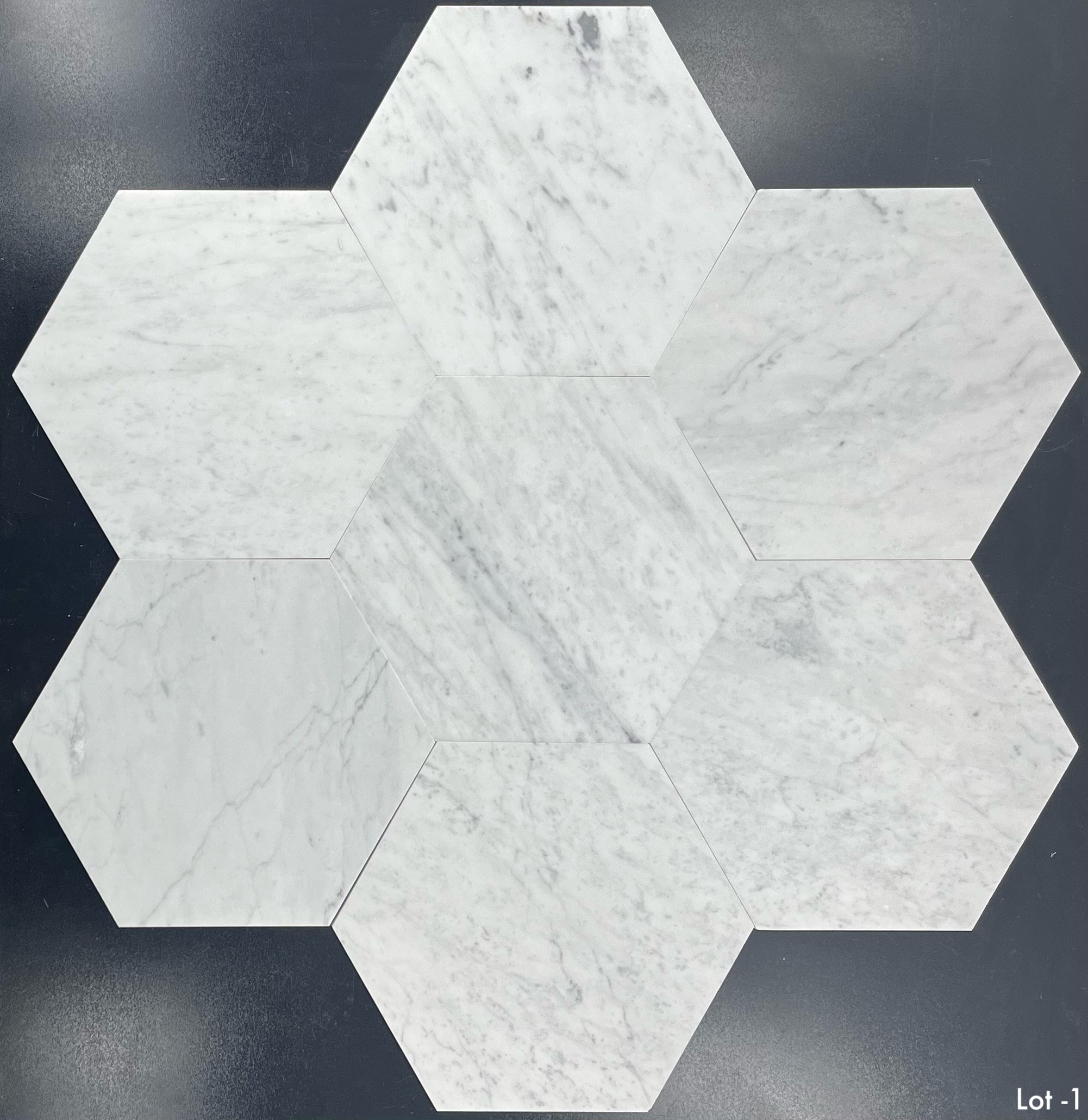 Elon Tile Bianco Carrara Field Tile tile pattern swatch — available at Surface Group
