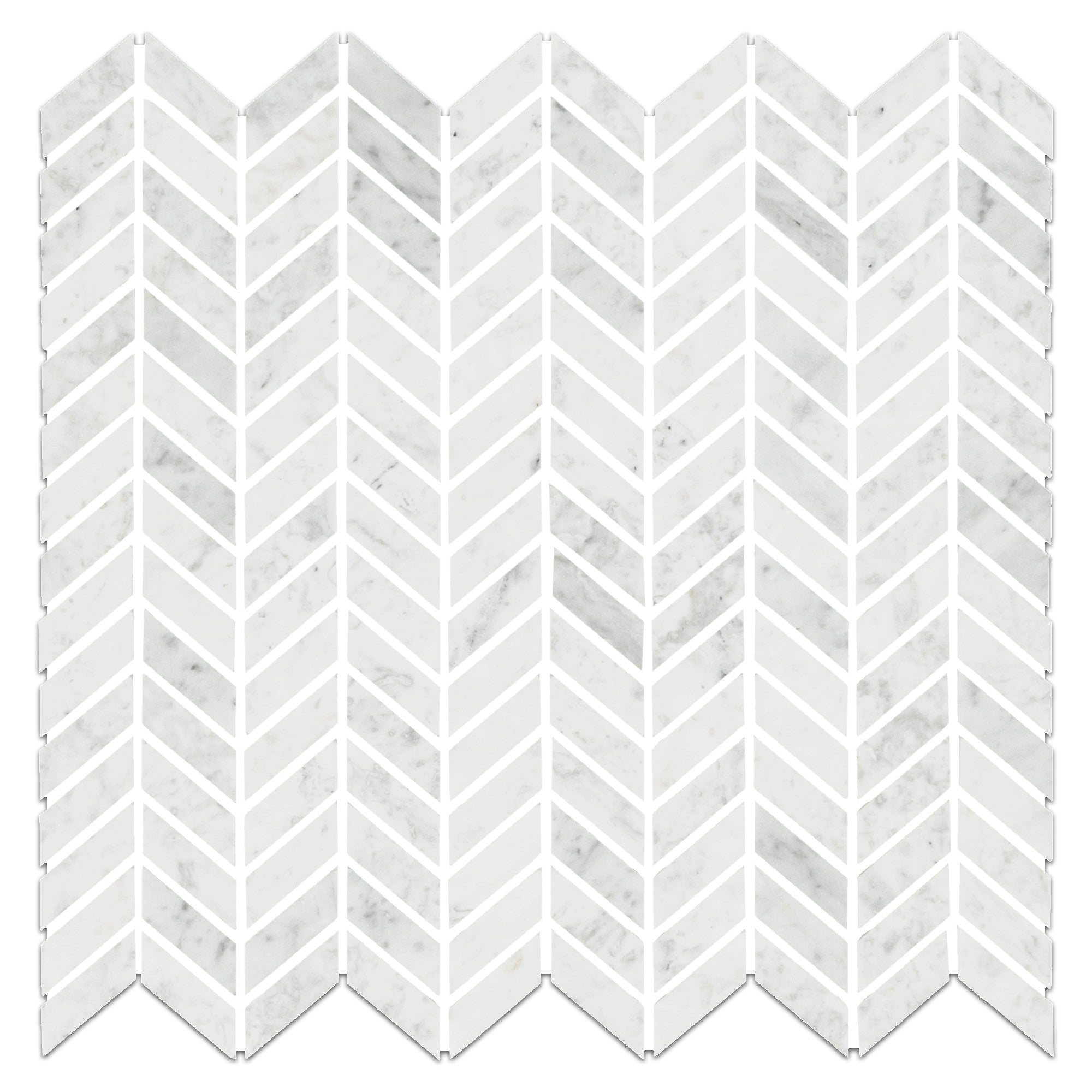 Elon Tile Bianco Carrara Mosaic tile pattern swatch — available at Surface Group