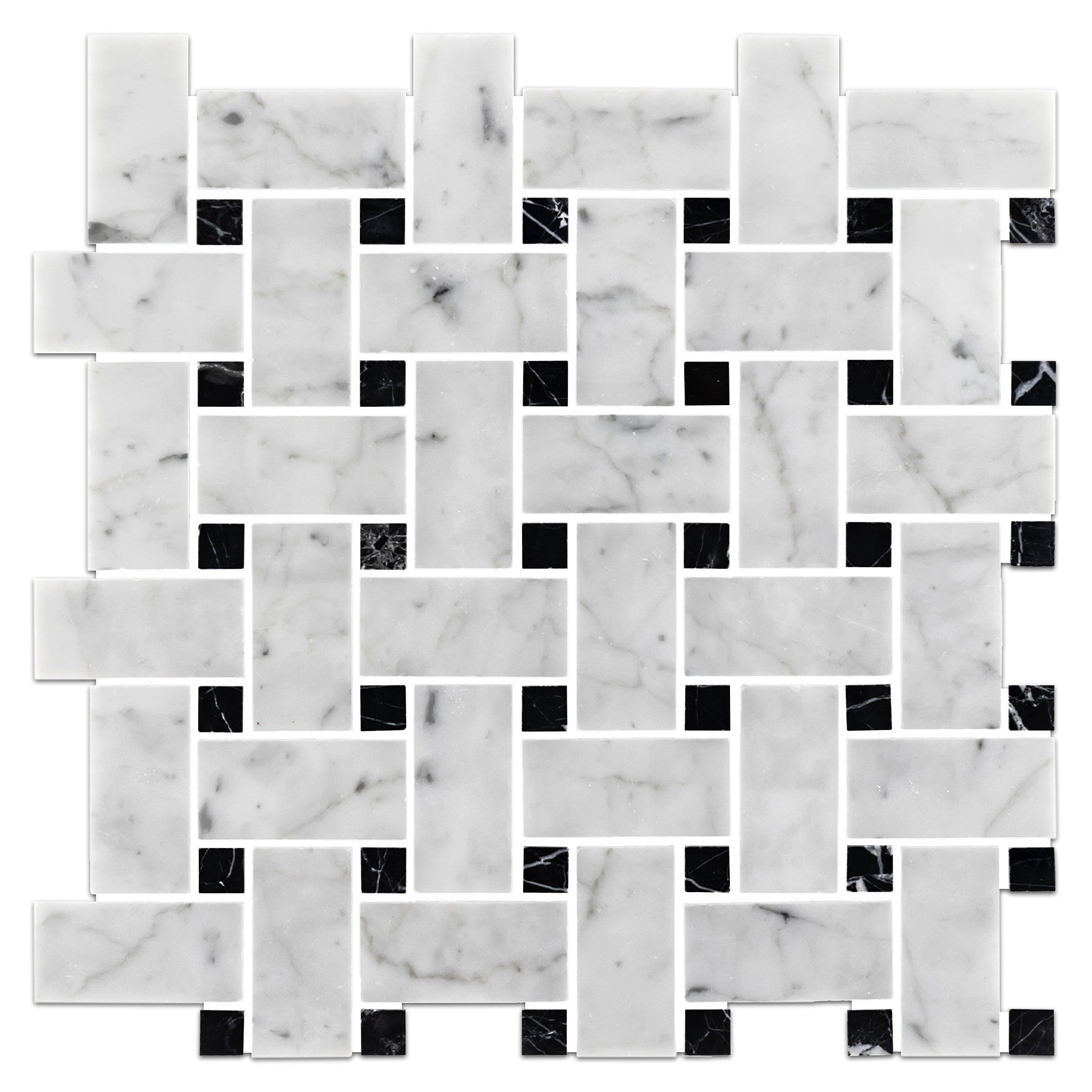 Elon Tile Bianco Carrara Mosaic tile — available at Surface Group