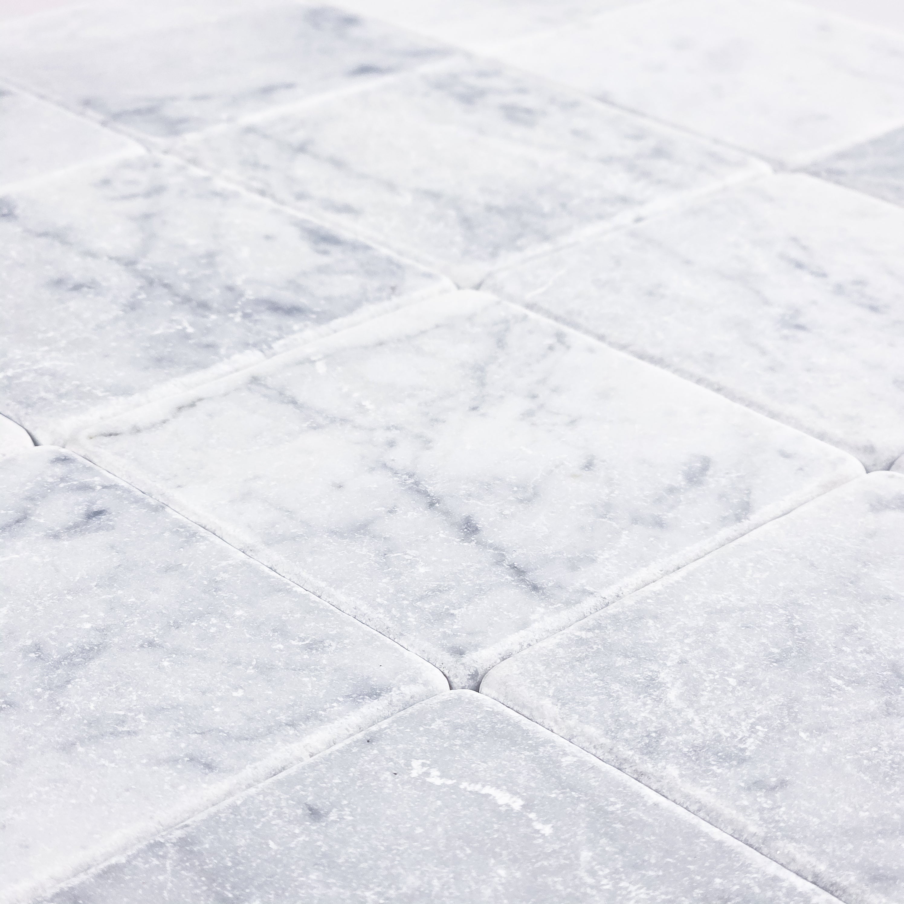 Elon Tile Bianco Carrara Field Tile tile arrangement — available at Surface Group