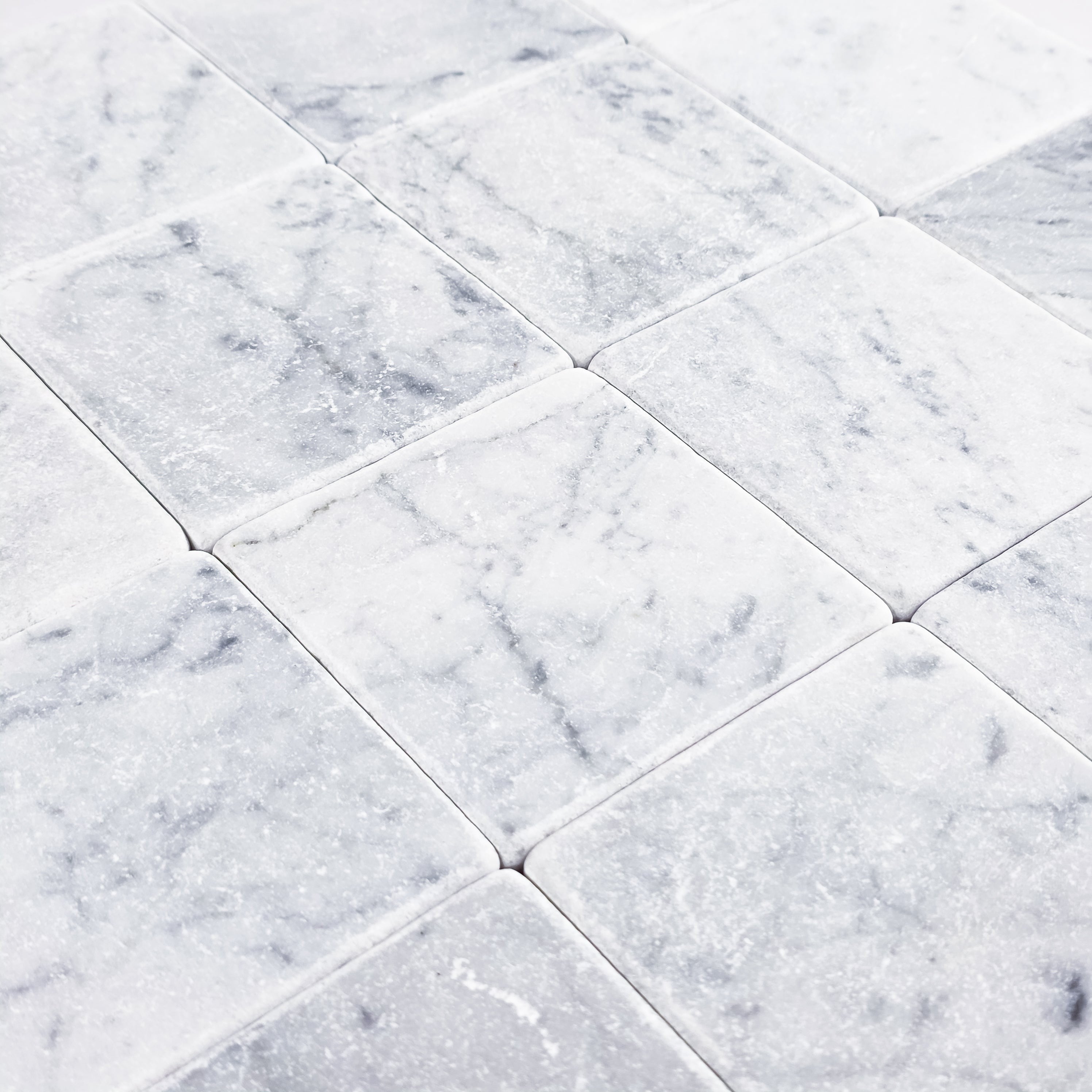 Elon Tile Bianco Carrara Field Tile tile arrangement — available at Surface Group