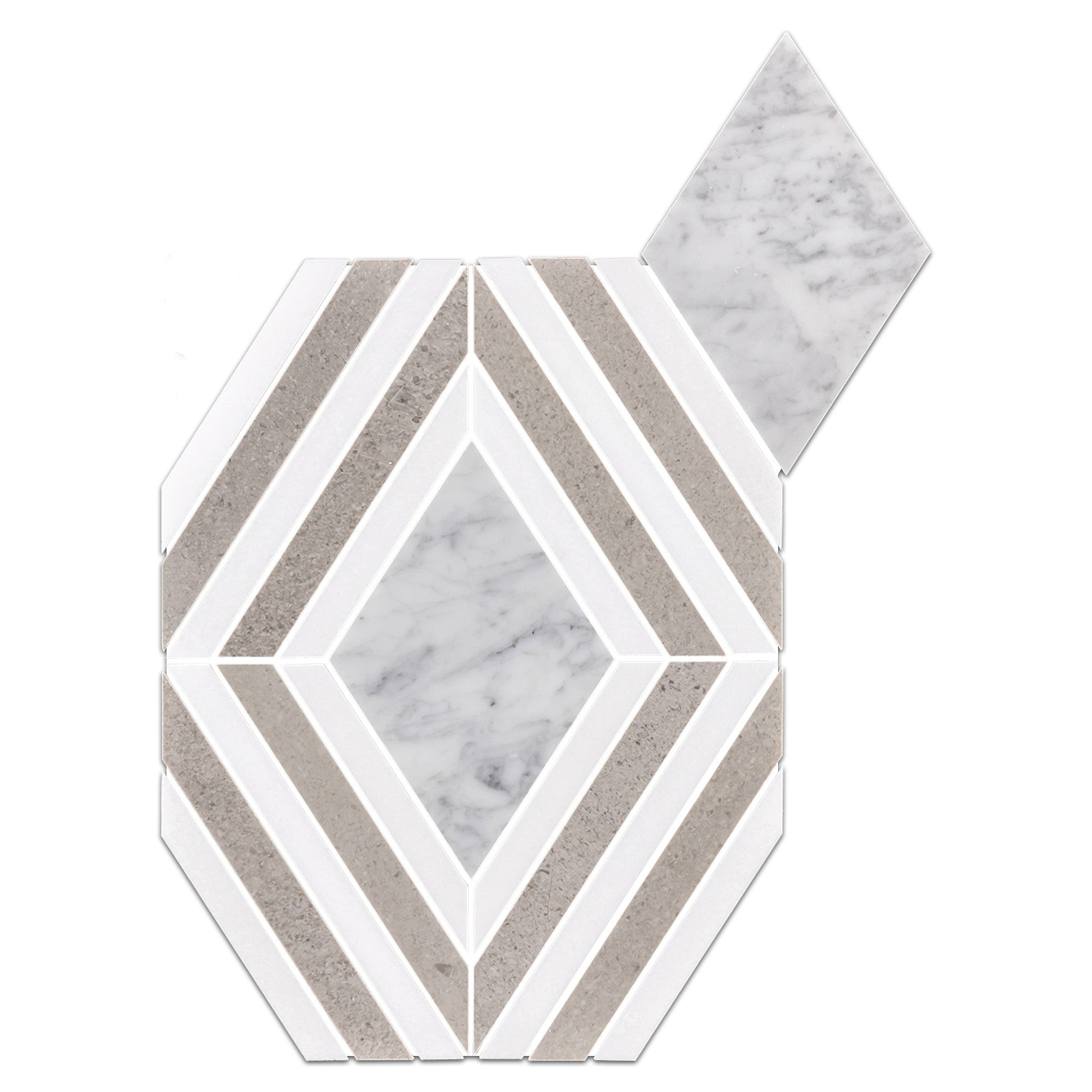 Elon Tile Bianco Carrara Waterjet tile — available at Surface Group