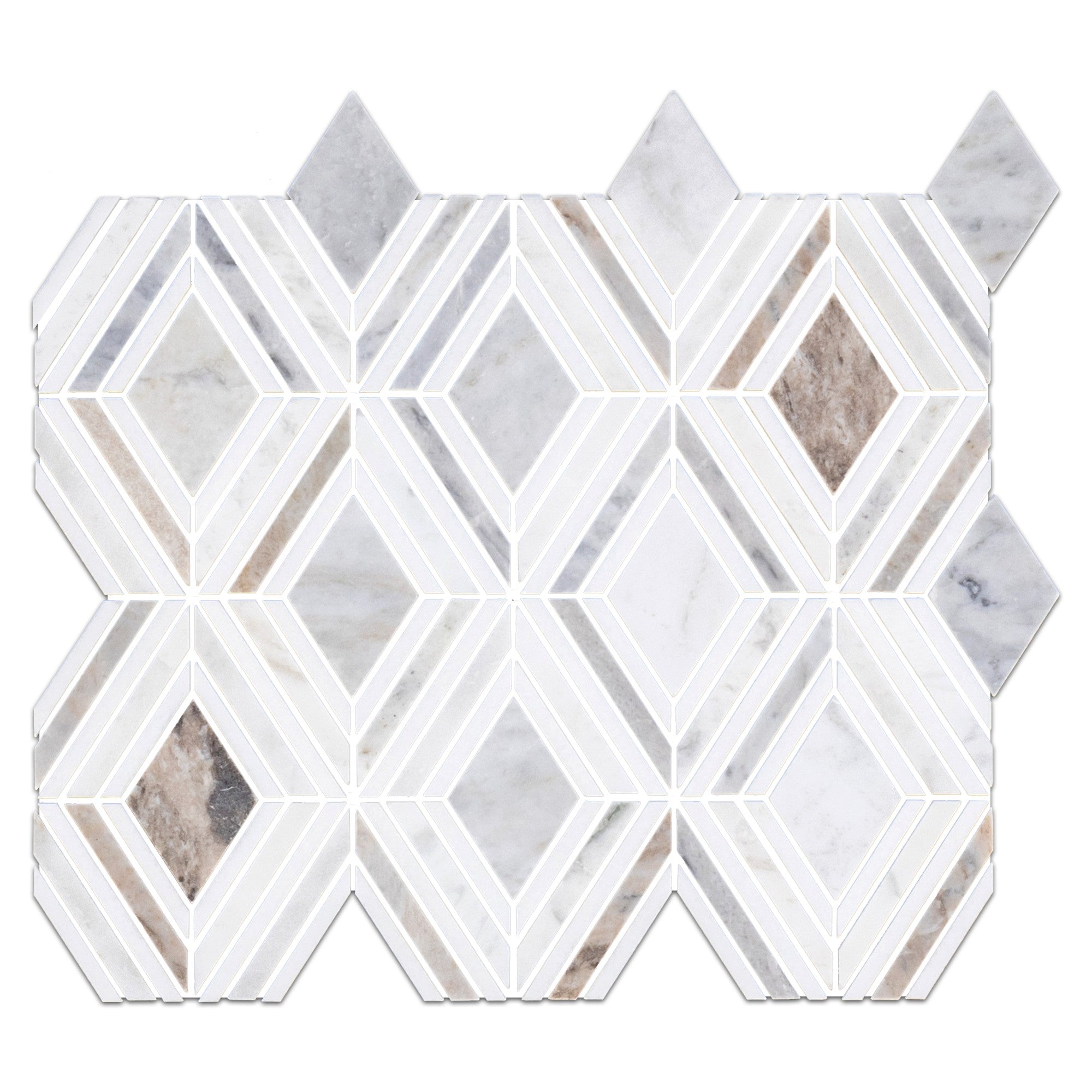 Elon Tile Bianco Oro Mosaic tile — available at Surface Group