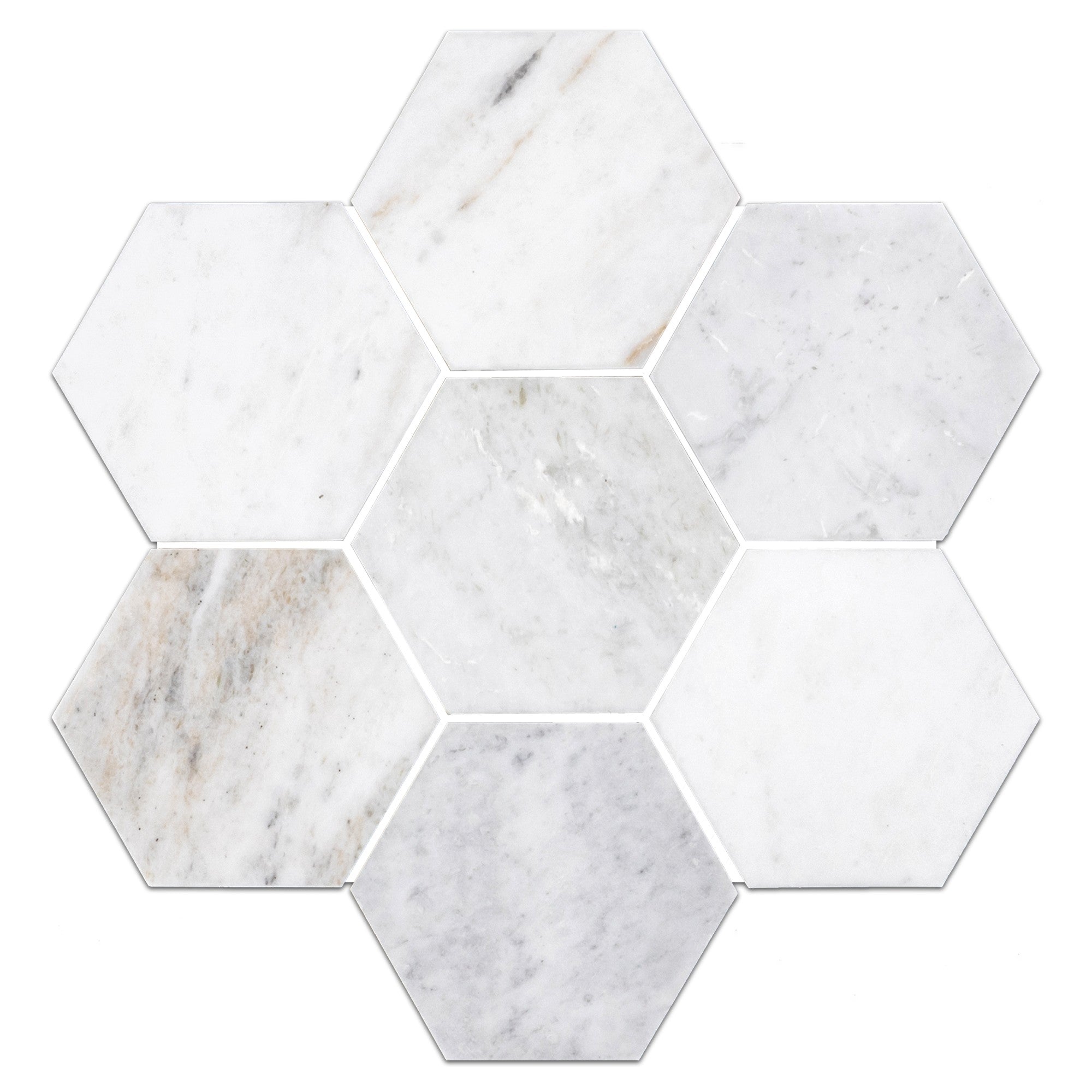Elon Tile Hexagon tile pattern swatch — available at Surface Group