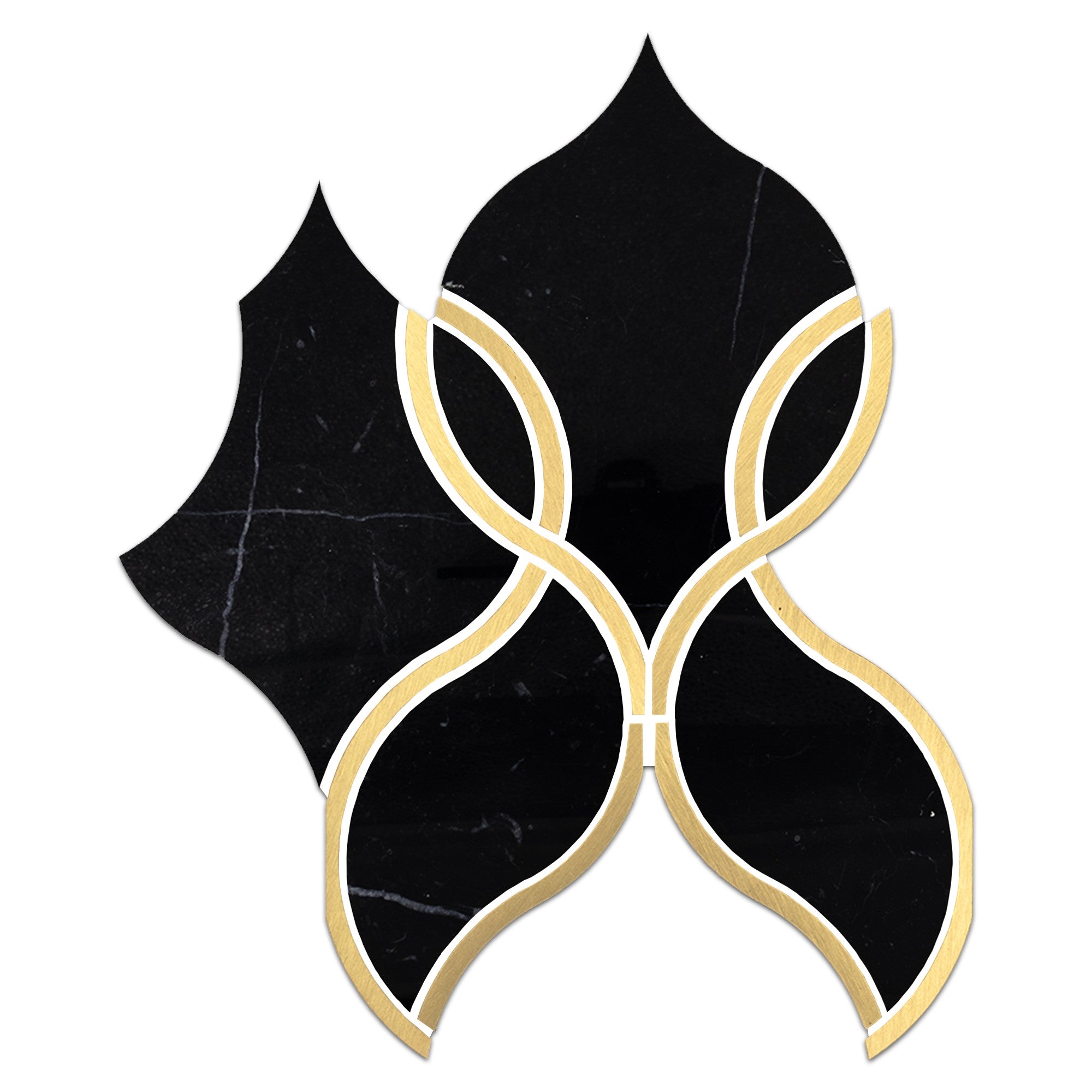 Elon Tile Black Marble Waterjet tile — available at Surface Group