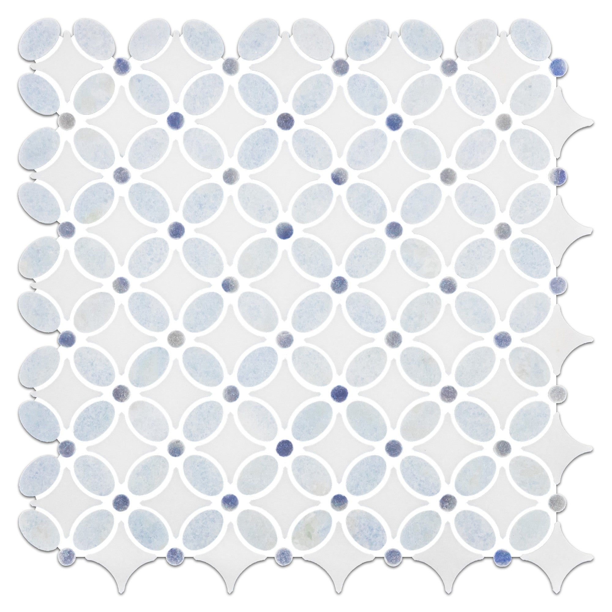 Elon Tile Blue Celeste Mosaic tile — available at Surface Group