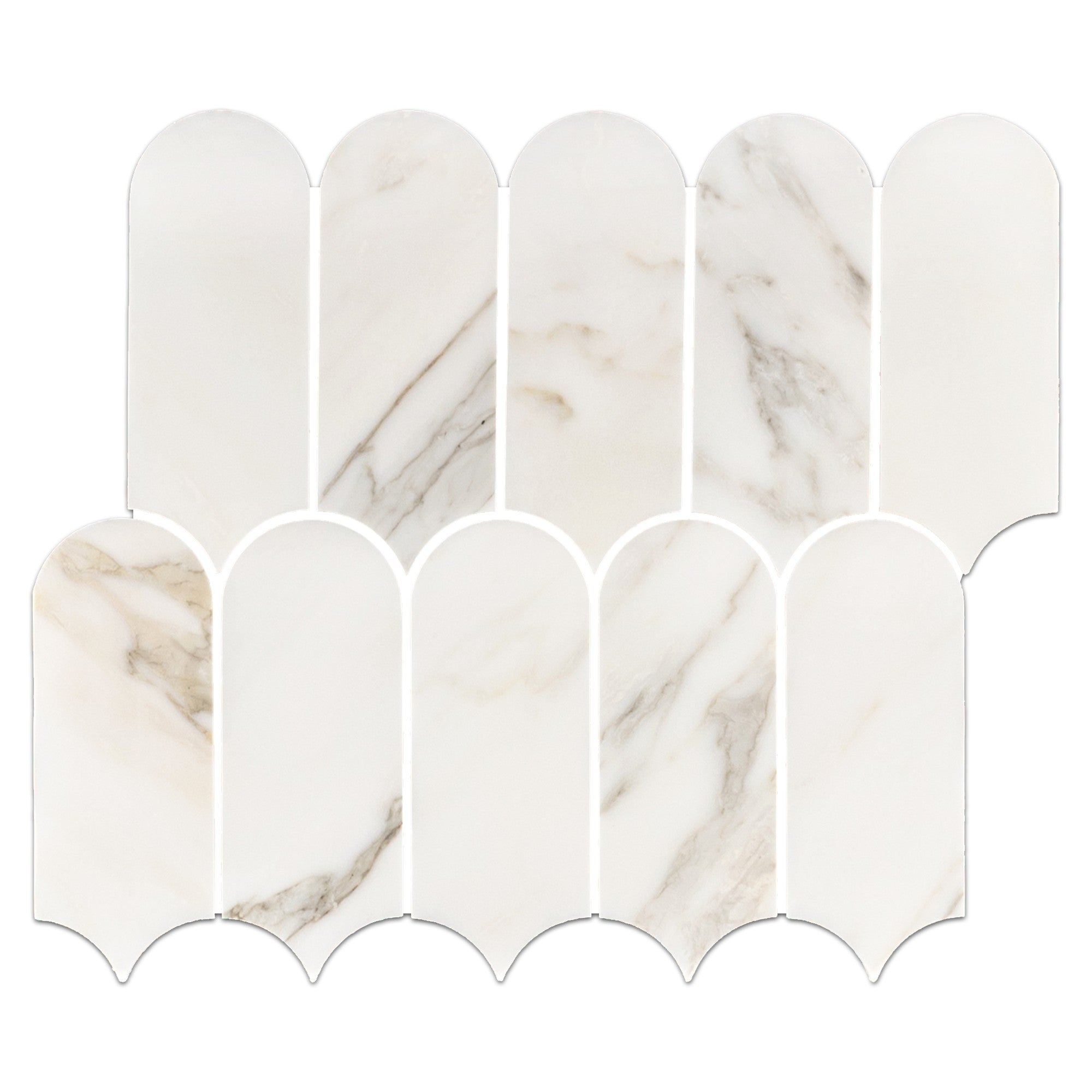 Elon Tile Calacatta Gold Mosaic tile — available at Surface Group
