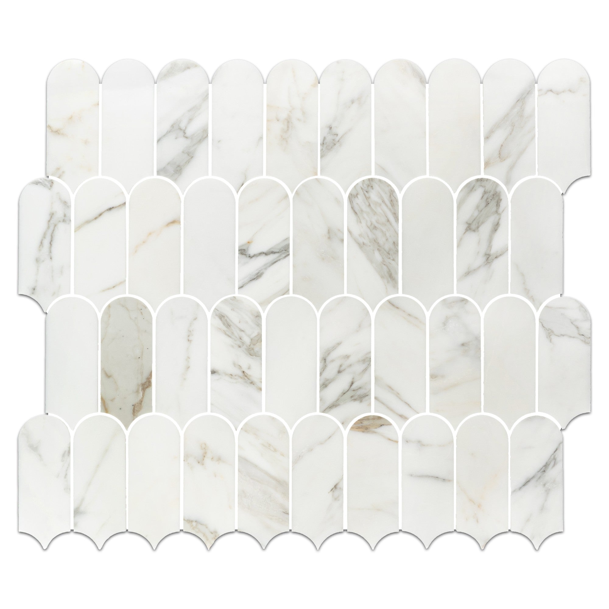 Elon Tile Calacatta Gold Mosaic tile — available at Surface Group