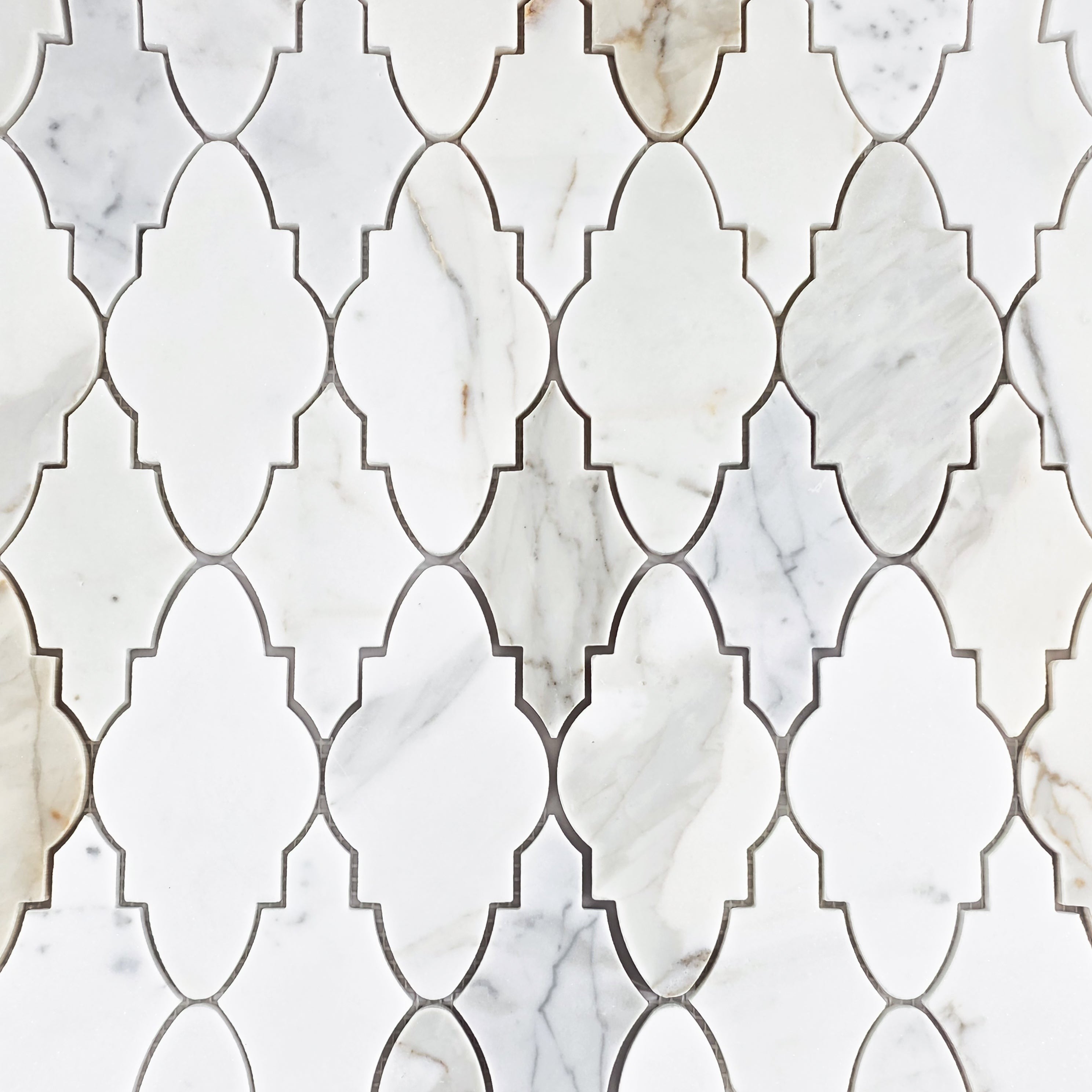 Elon Tile Calacatta Gold Mosaic tile — available at Surface Group