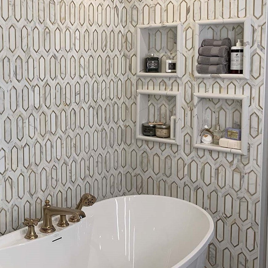 Elon Tile Picket tile in a room setting — available at Surface Group