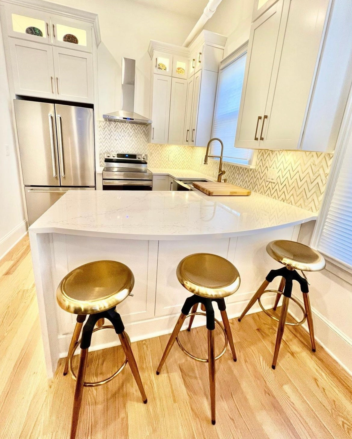 Elon Tile Herringbone tile in a room setting — available at Surface Group
