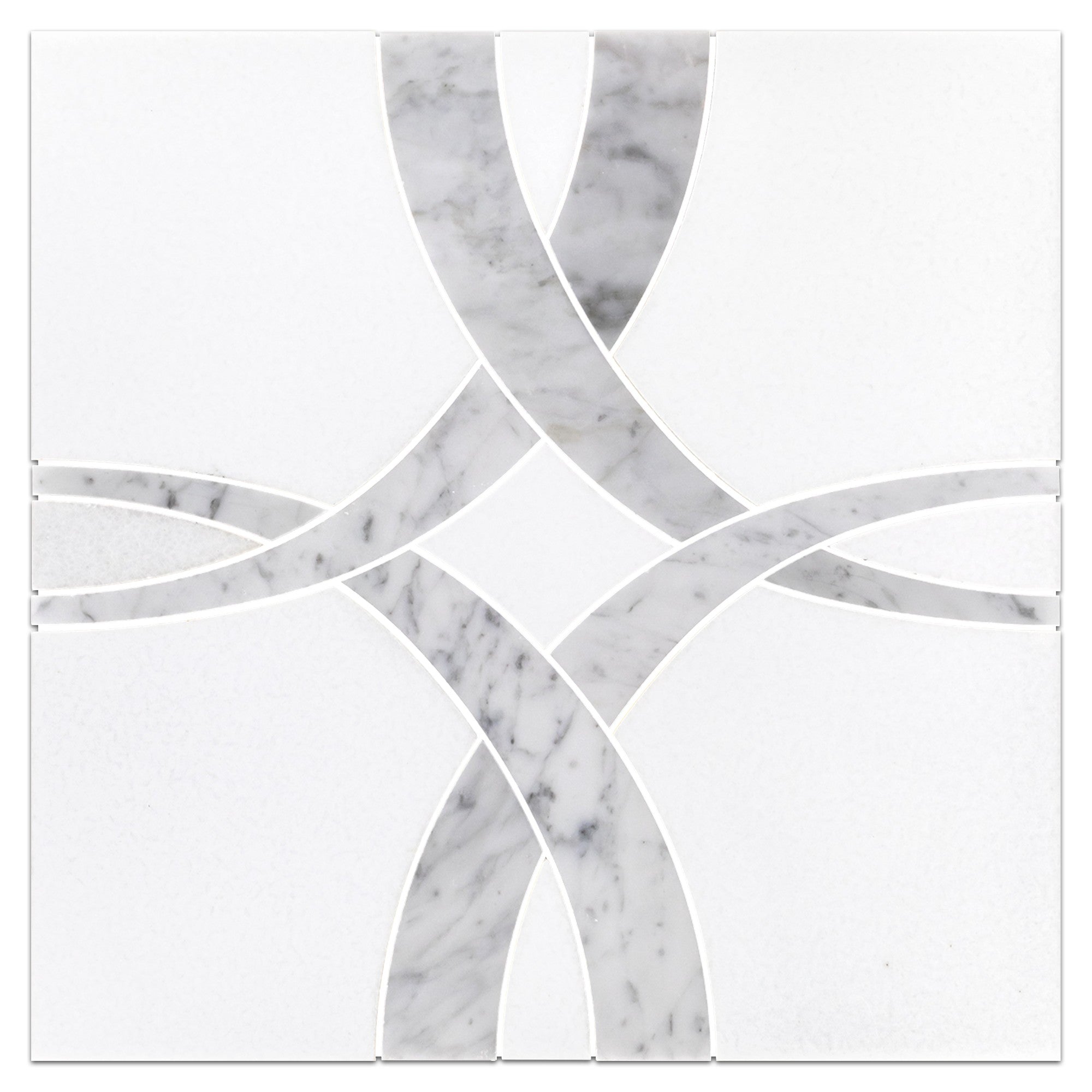 Elon Tile Crystal White tile sample board — available at Surface Group