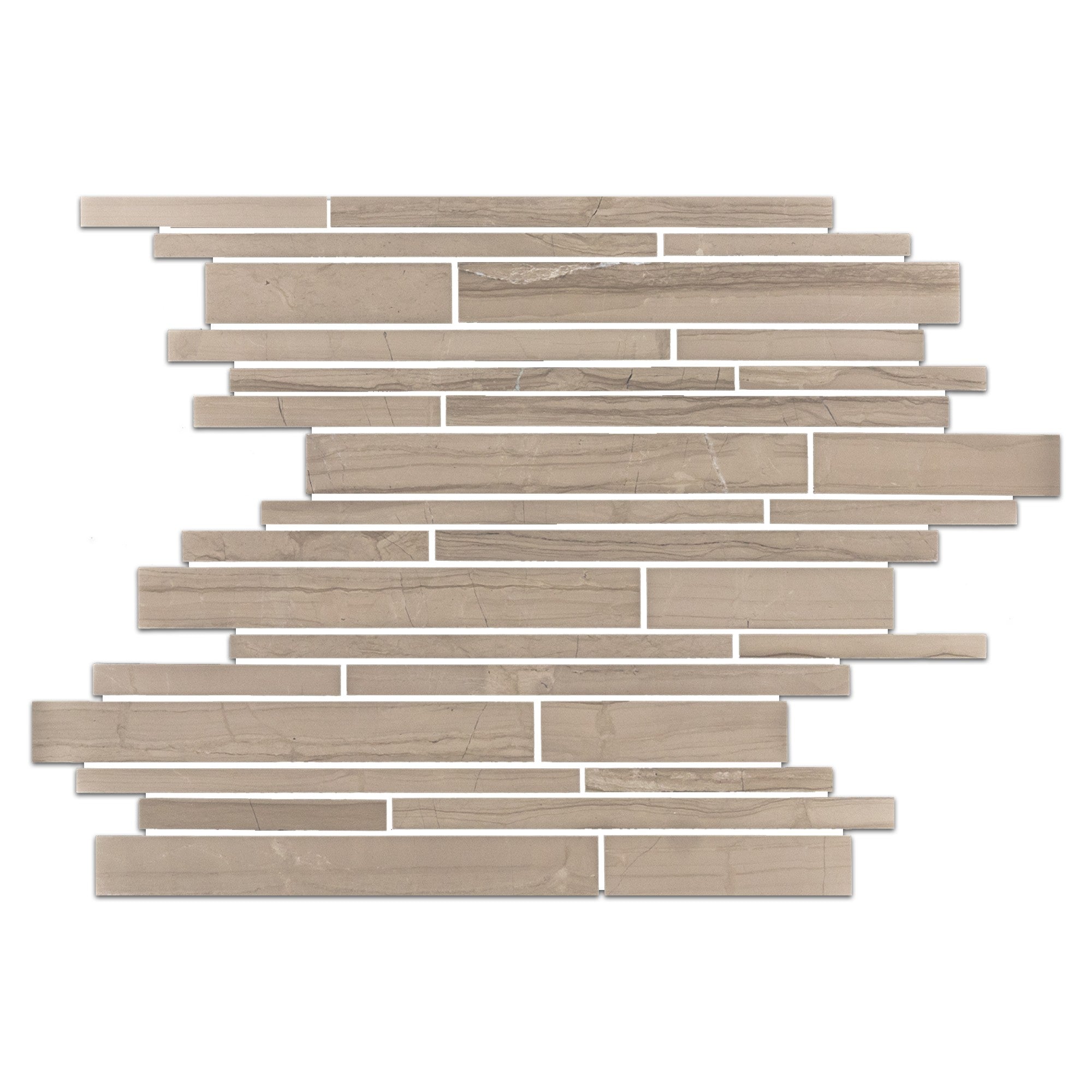 Elon Tile Driftwood Mosaic tile sample swatch card — available at Surface Group