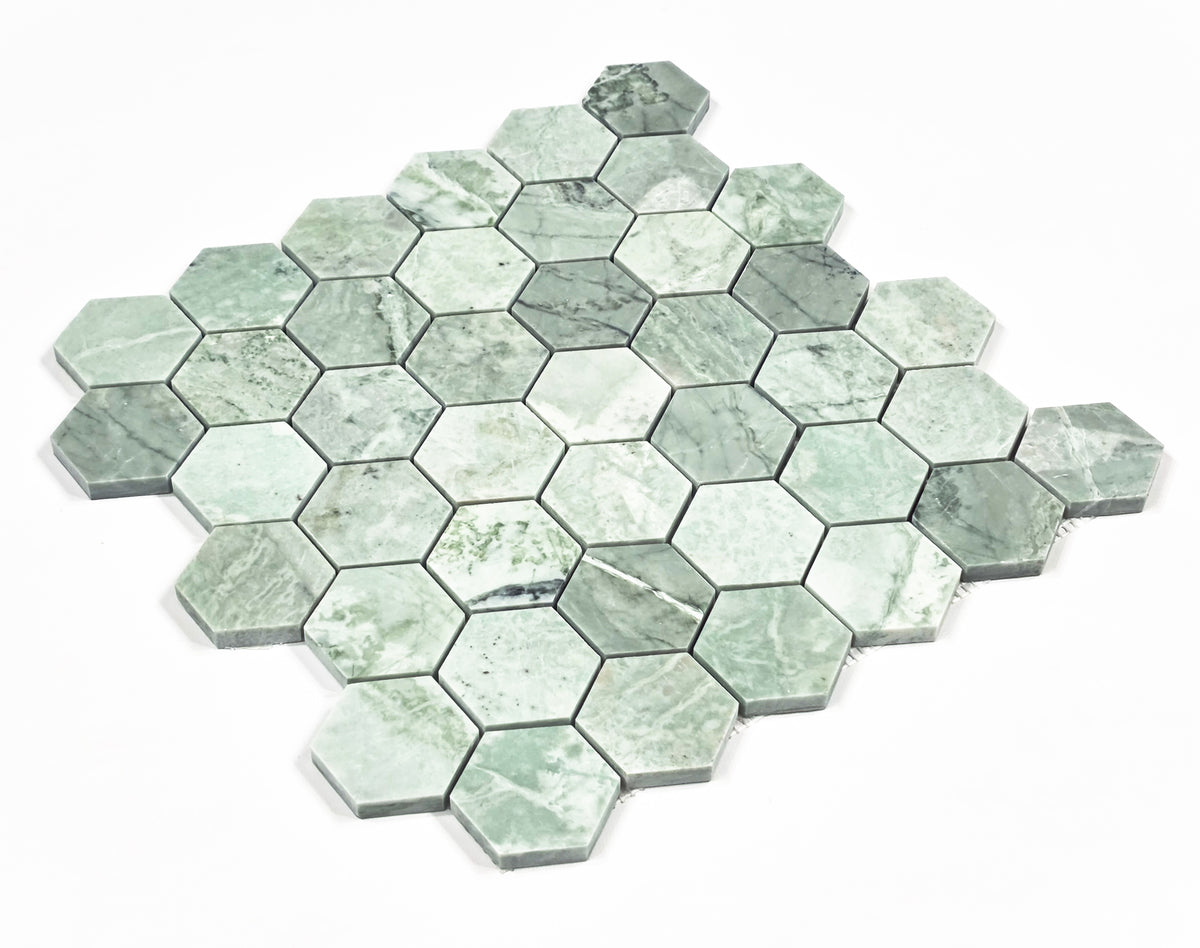 Elon Tile Hexagon tile close-up view — available at Surface Group