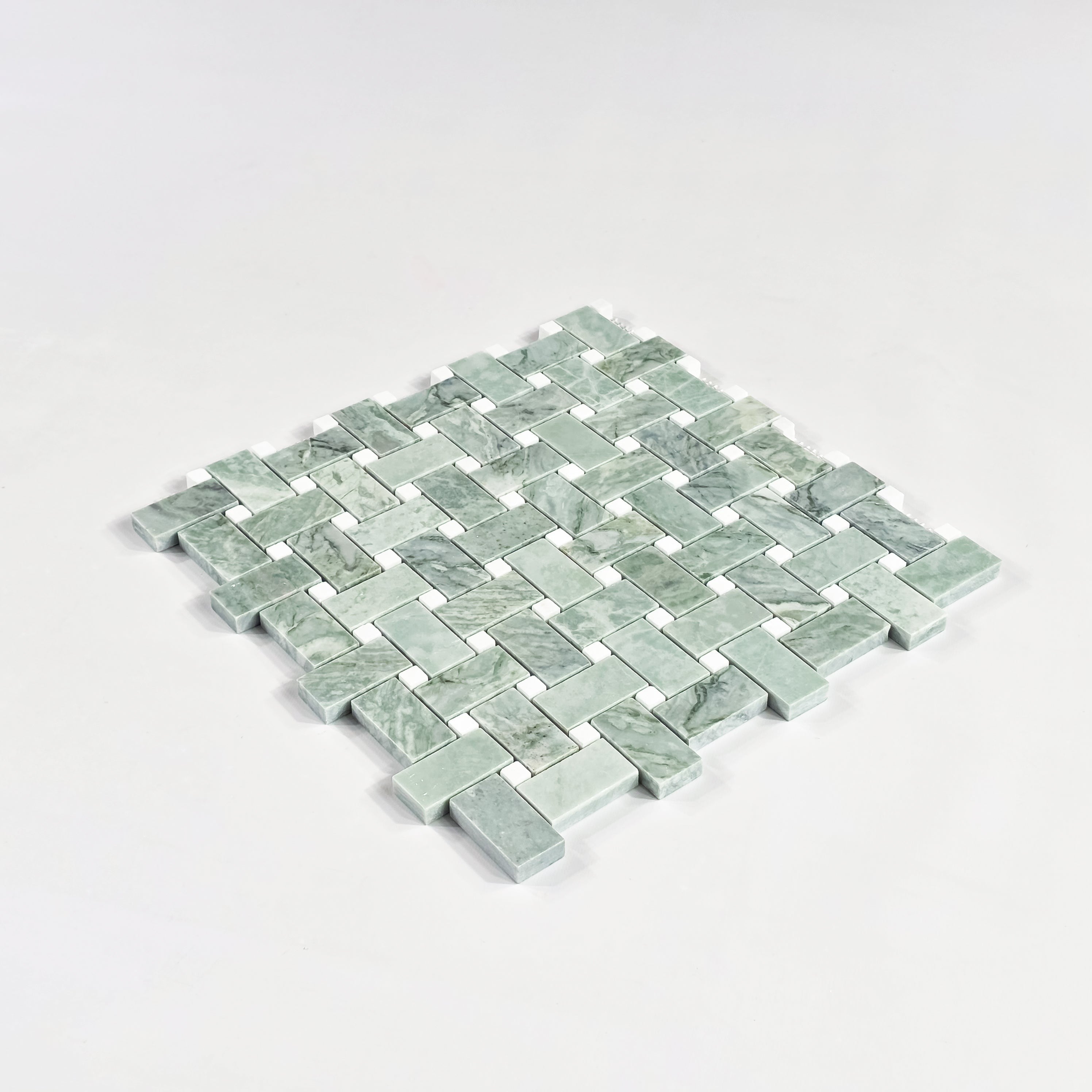 Elon Tile Basketweave tile close-up view — available at Surface Group