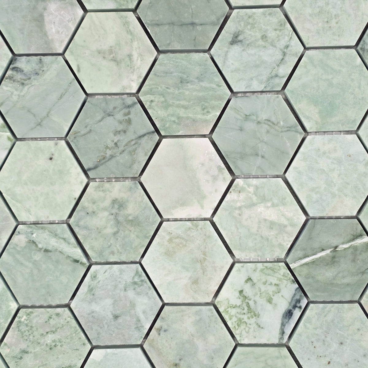 Elon Tile Hexagon tile pattern swatch — available at Surface Group