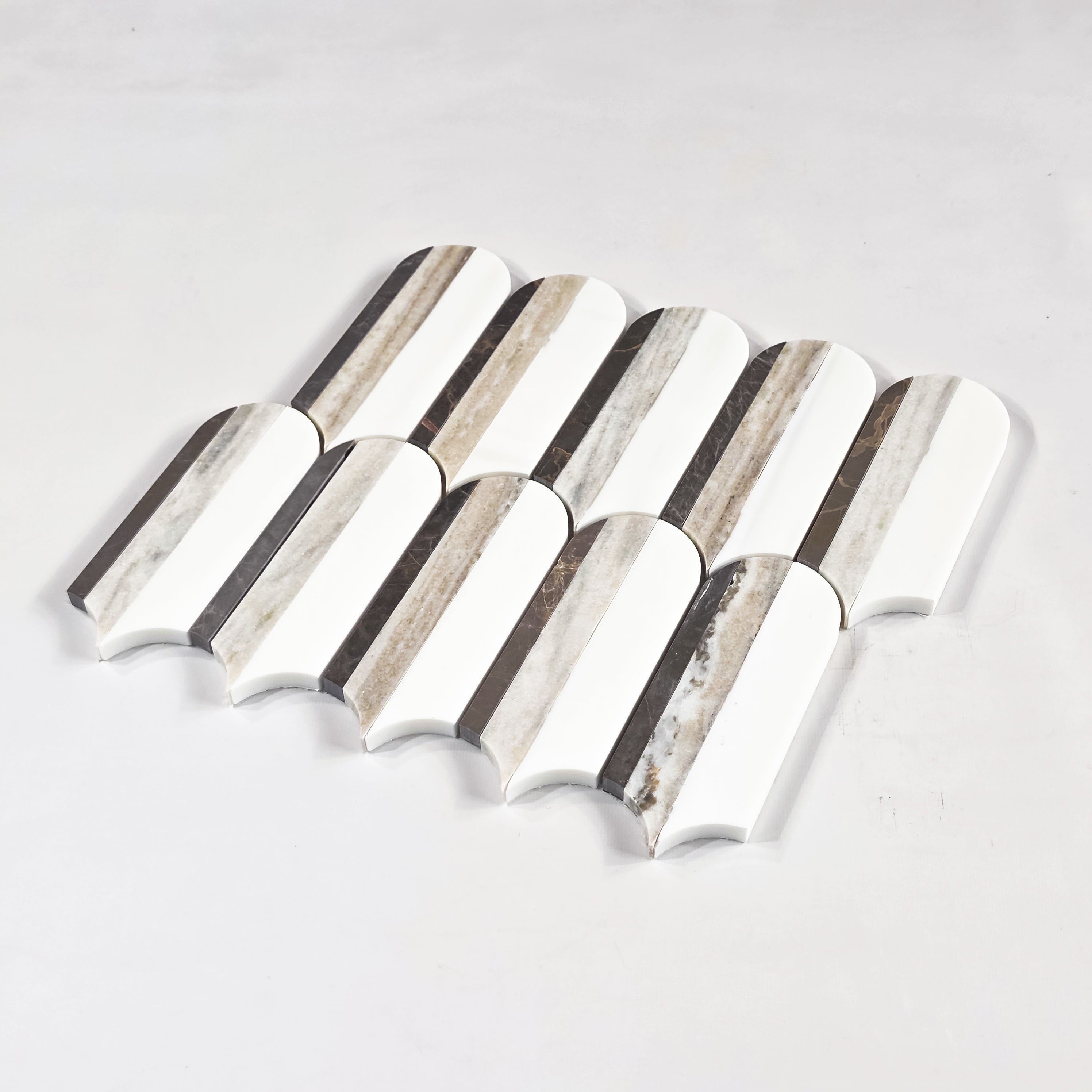 Elon Tile Espresso Mosaic tile close-up view — available at Surface Group