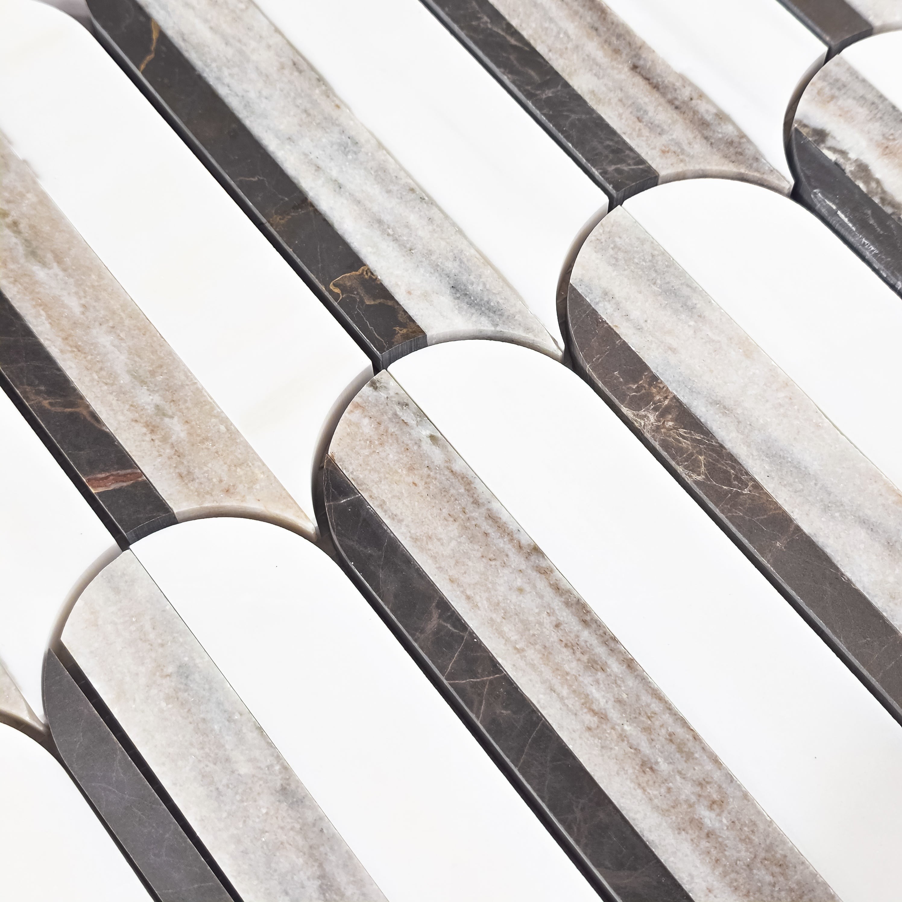Elon Tile Espresso Mosaic tile arrangement — available at Surface Group