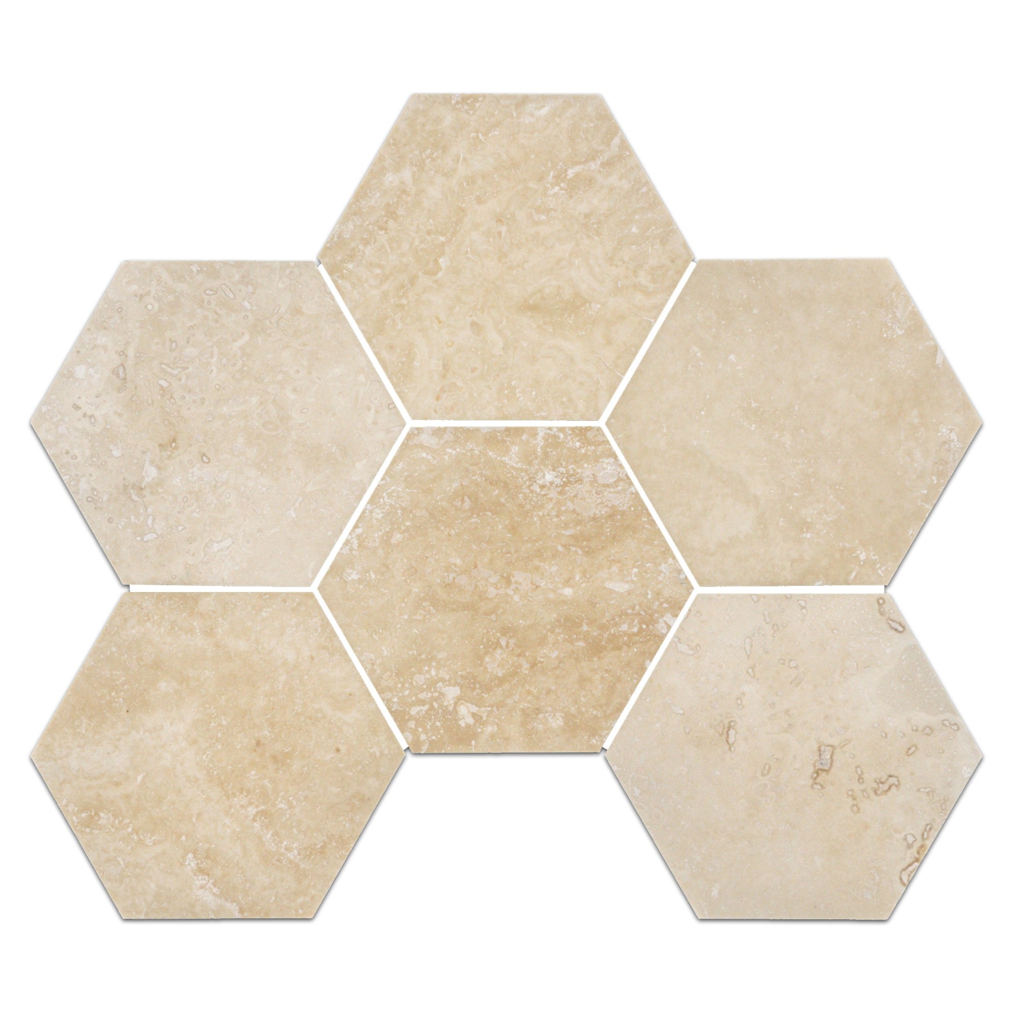 Elon Tile Hexagon tile pattern swatch — available at Surface Group